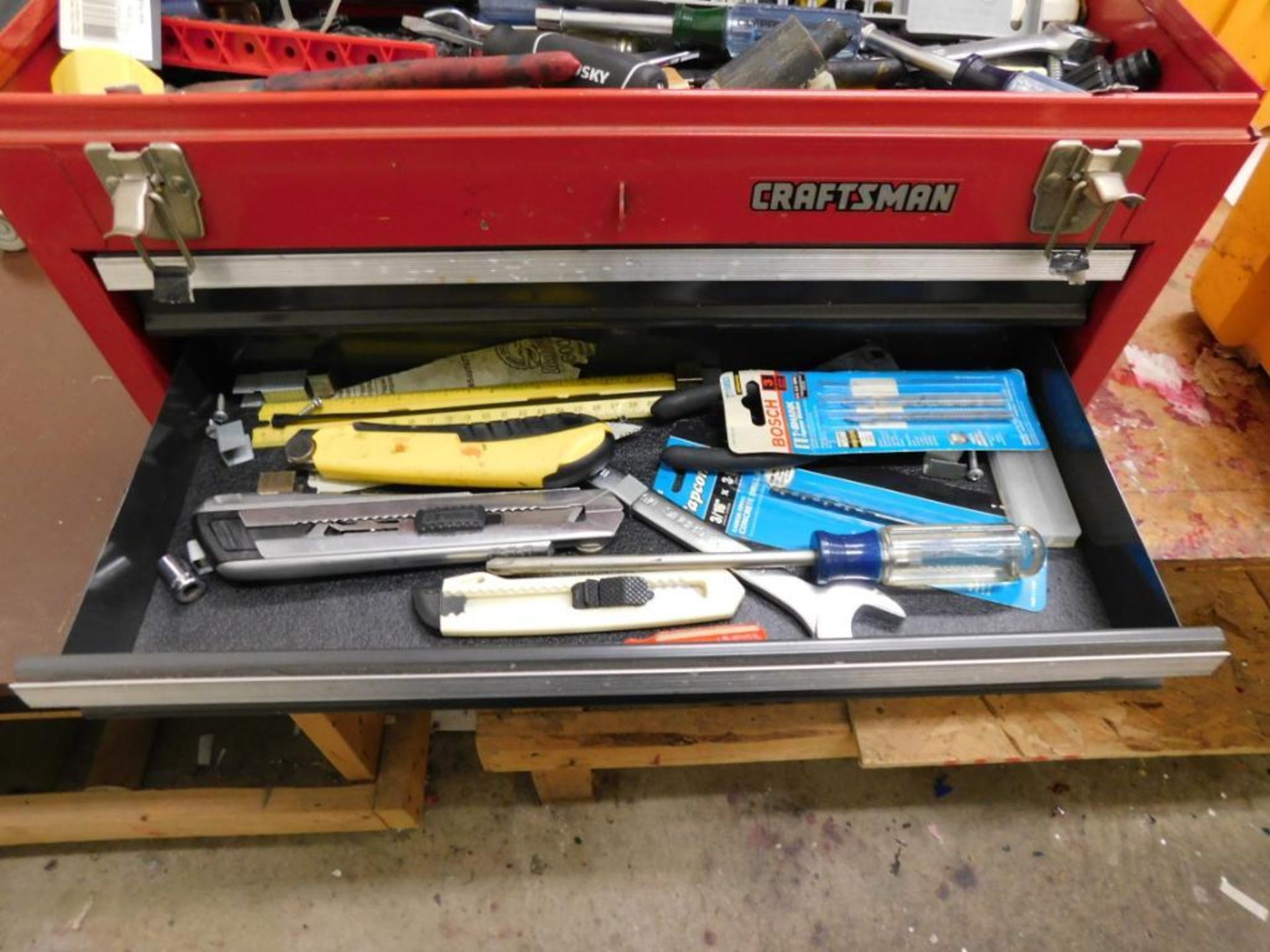 LOT: Craftsman 3-Drawer Tool Box with Top Storage, with Contents (LOCATED IN ST. AUGUSTA, MN.) - Image 3 of 4