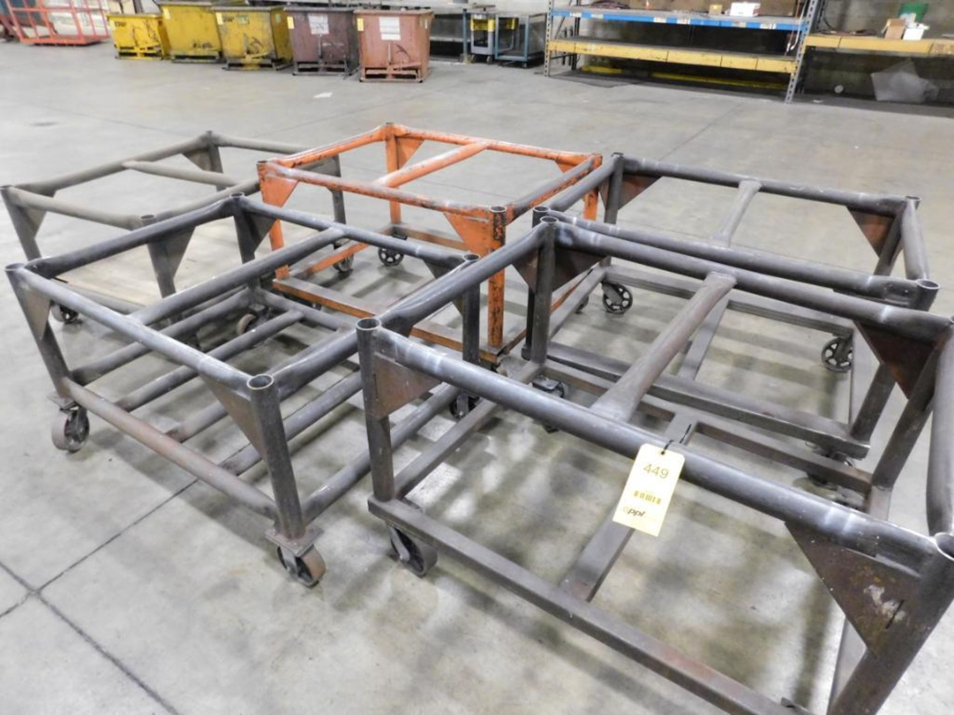 LOT: Assorted Heavy Duty 4-Wheel Pallet Carts