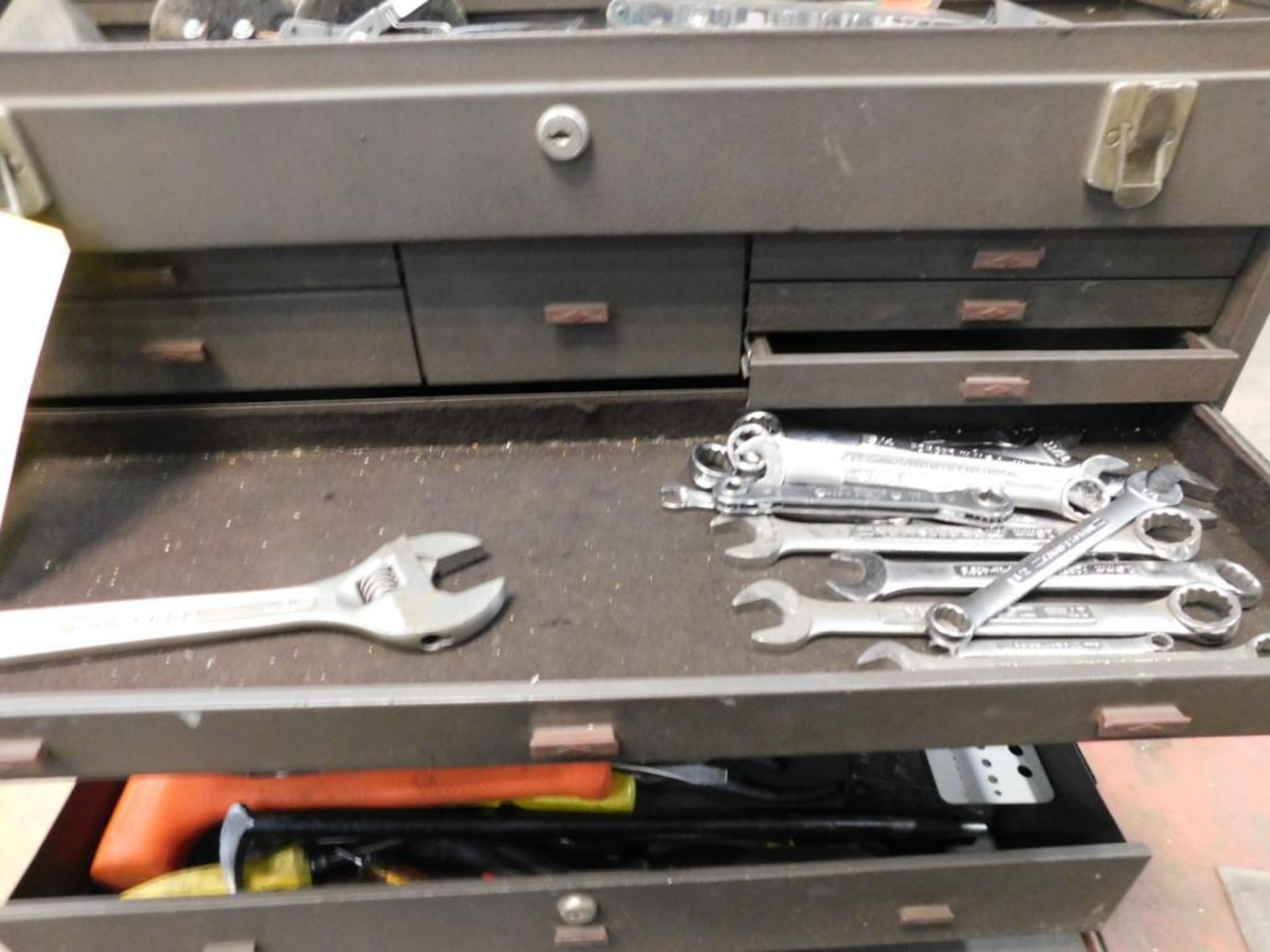 LOT: Portable 7-Drawer Tool Chest with Contents of Screw Drivers, Sockets, Wrenches, Hammers, - Image 2 of 5