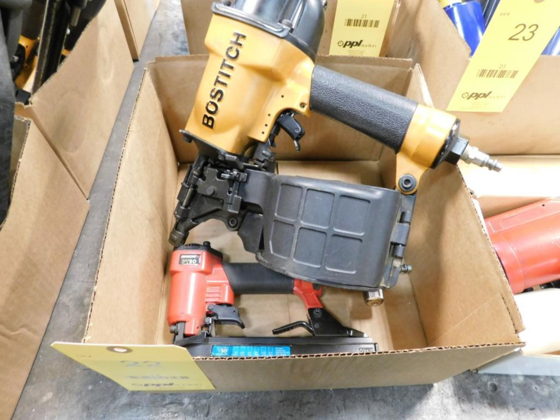 LOT: (1) Bostitch Coiling Framing Nailer, (1) Arrow PT50 Nailer