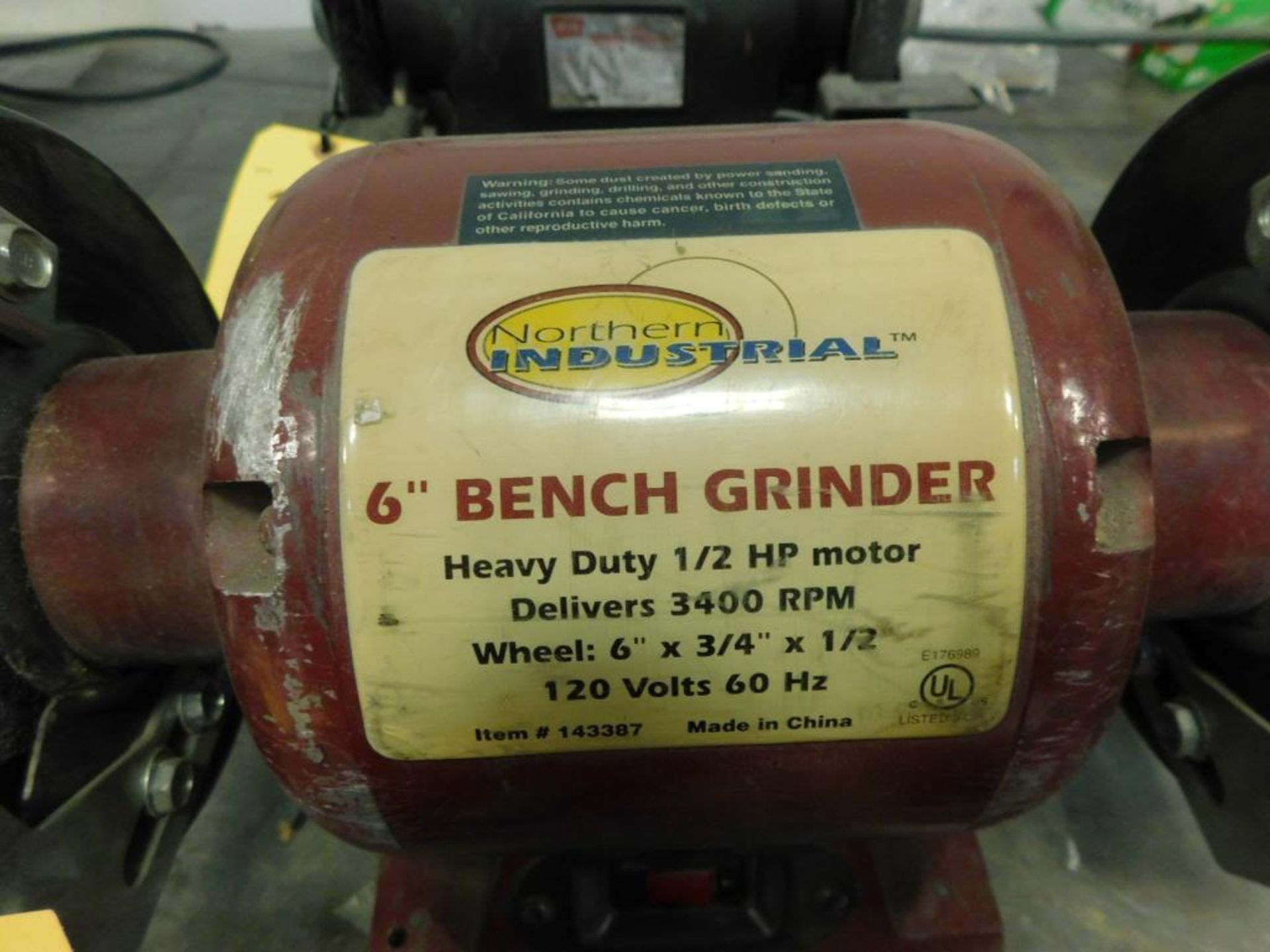 Northern Industrial 6 in. Bench Grinder, 1/2 HP - Image 2 of 2