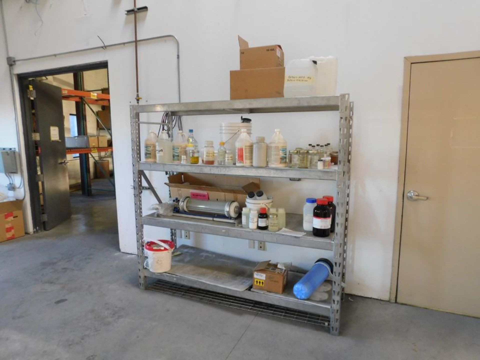 LOT: Contents of Room including (3) Racks, Shelf, Table, Chair, Tool Box - Image 3 of 3