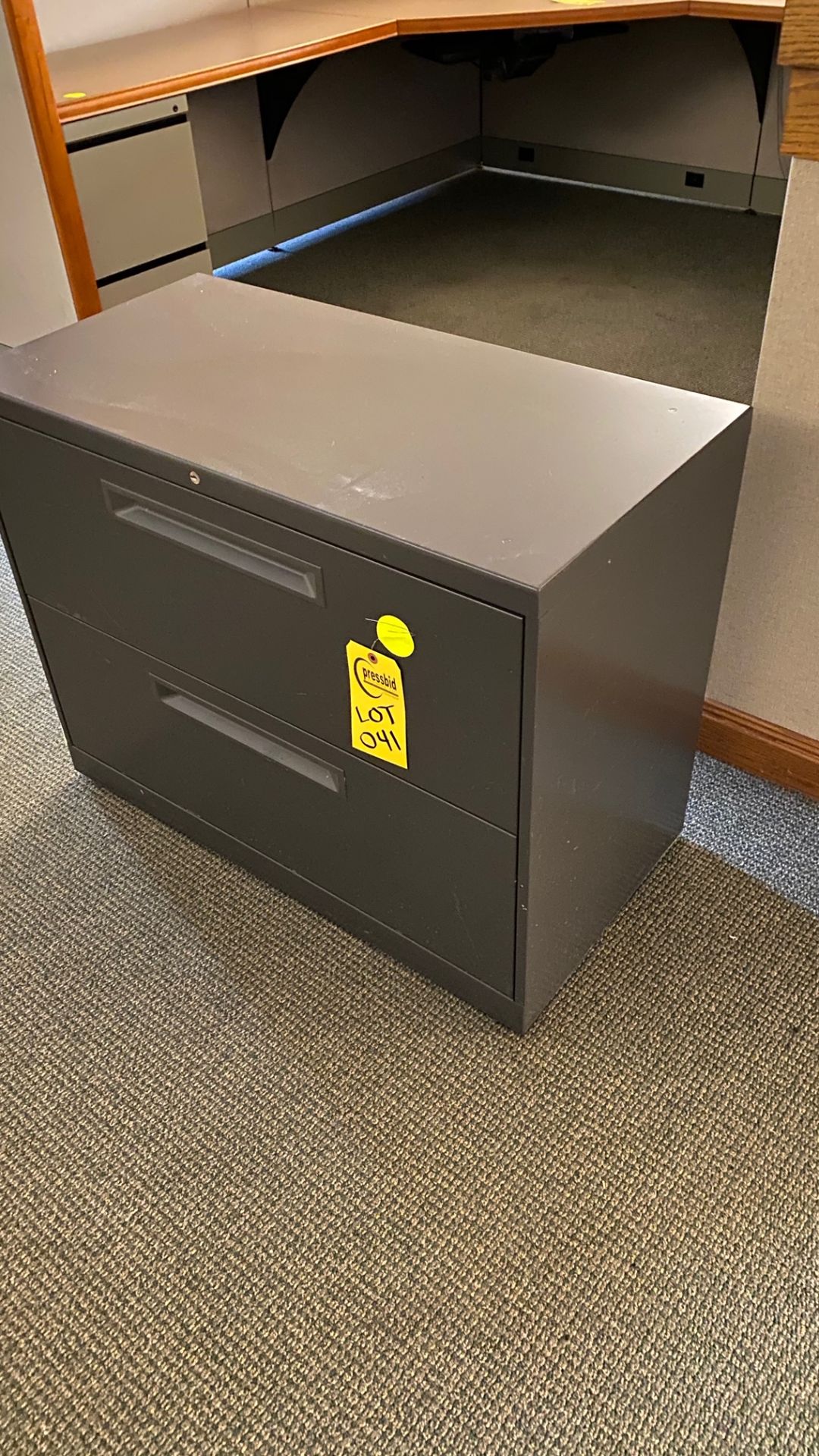 Steel 36" 2 drawer file cabinet