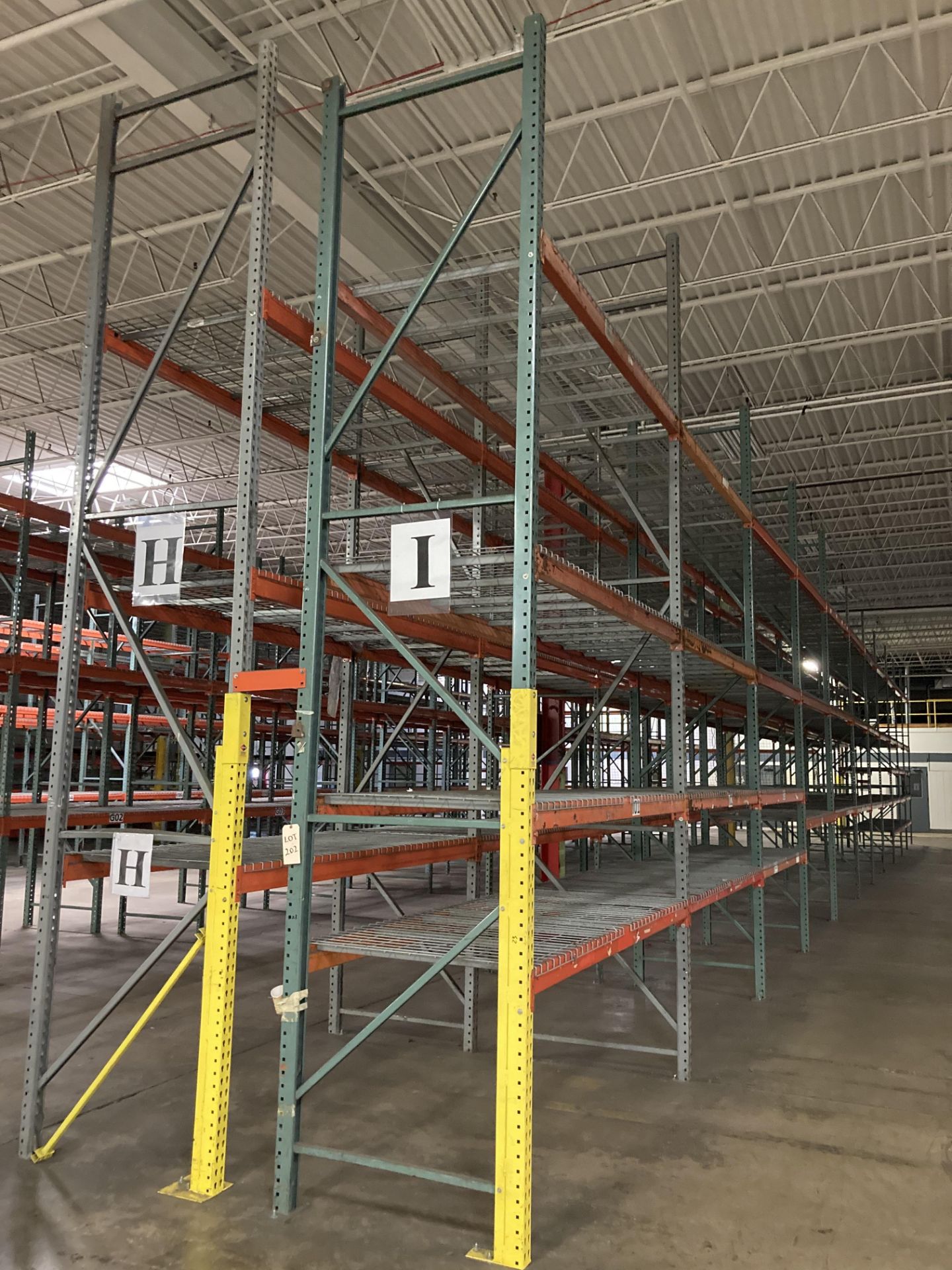 (22) sections of pallet racking