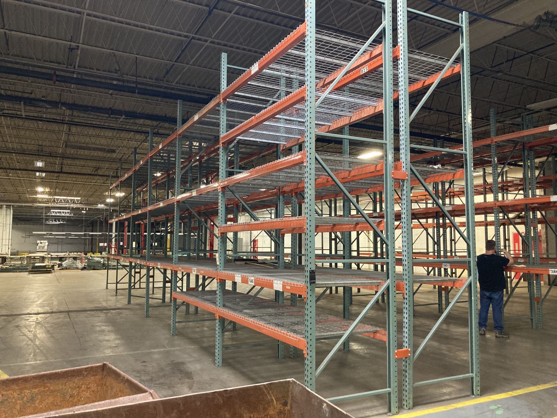 (12) sections of pallet racking