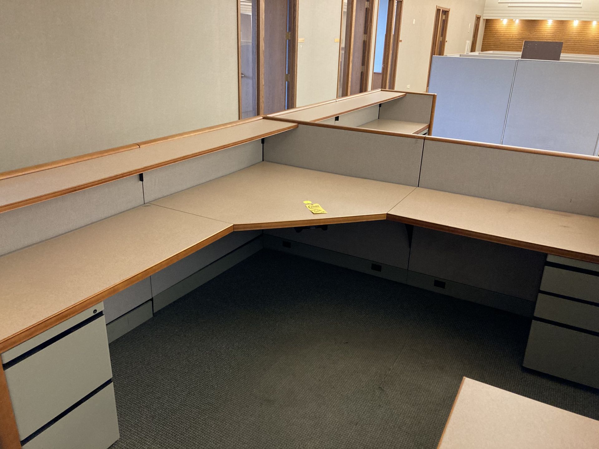 (2) low cubicles with desk - Image 2 of 2
