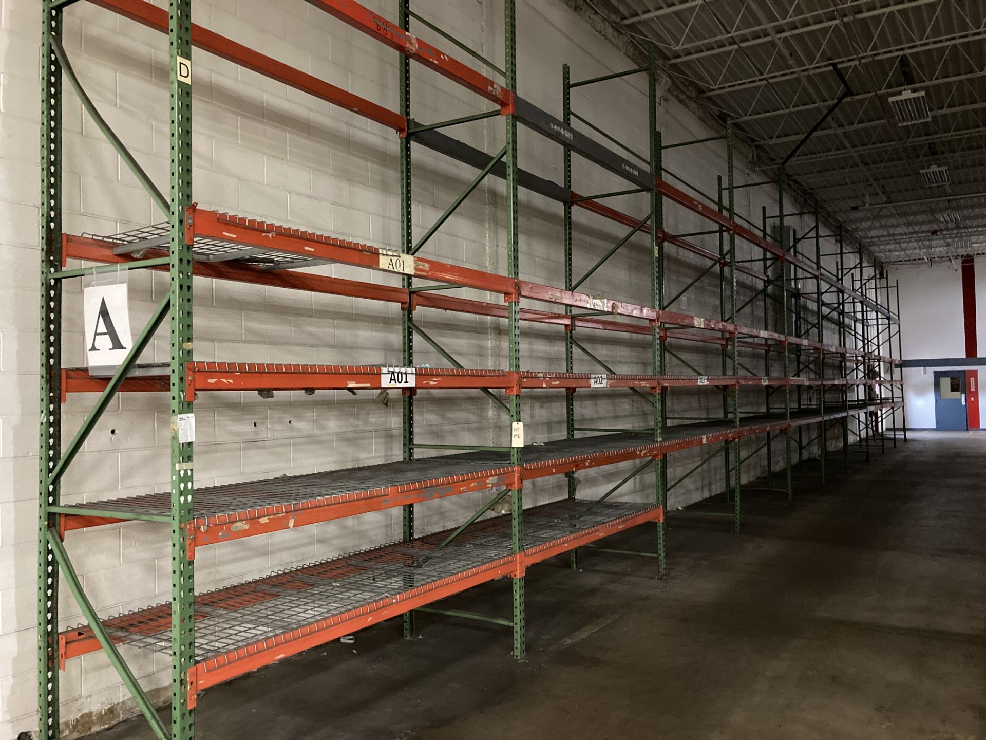 (10) sections of pallet racking