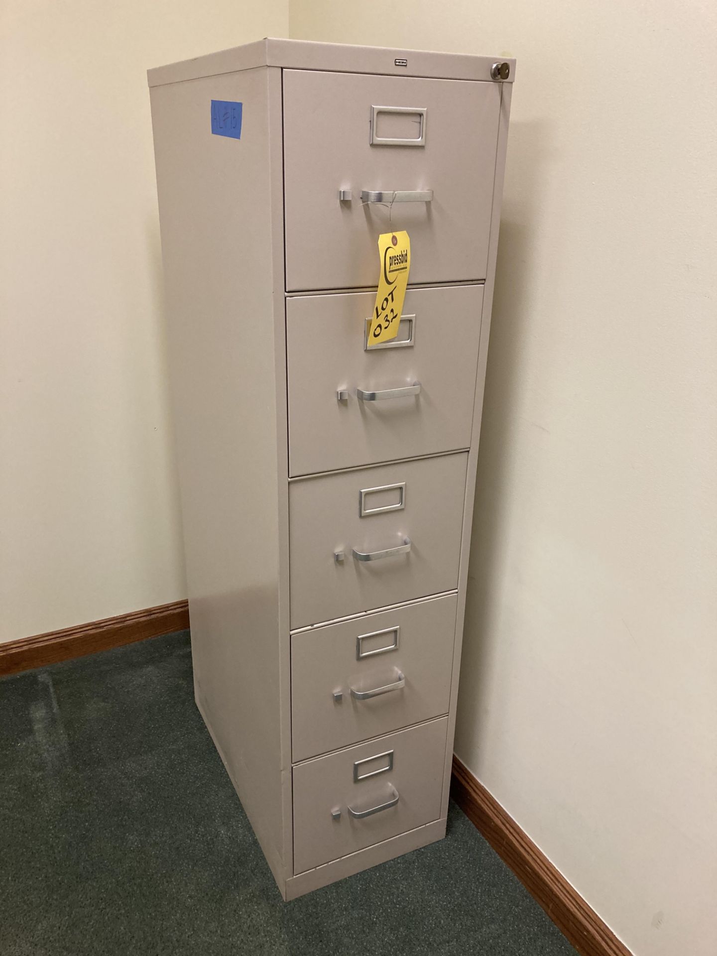 Steel 5 drawer file cabinet