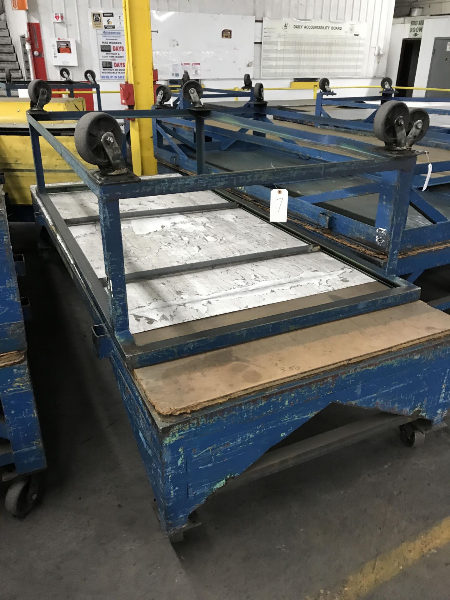 Rolling Tables, 10'x4' / 8'x4', 2,000 Lbs Capacity Ea