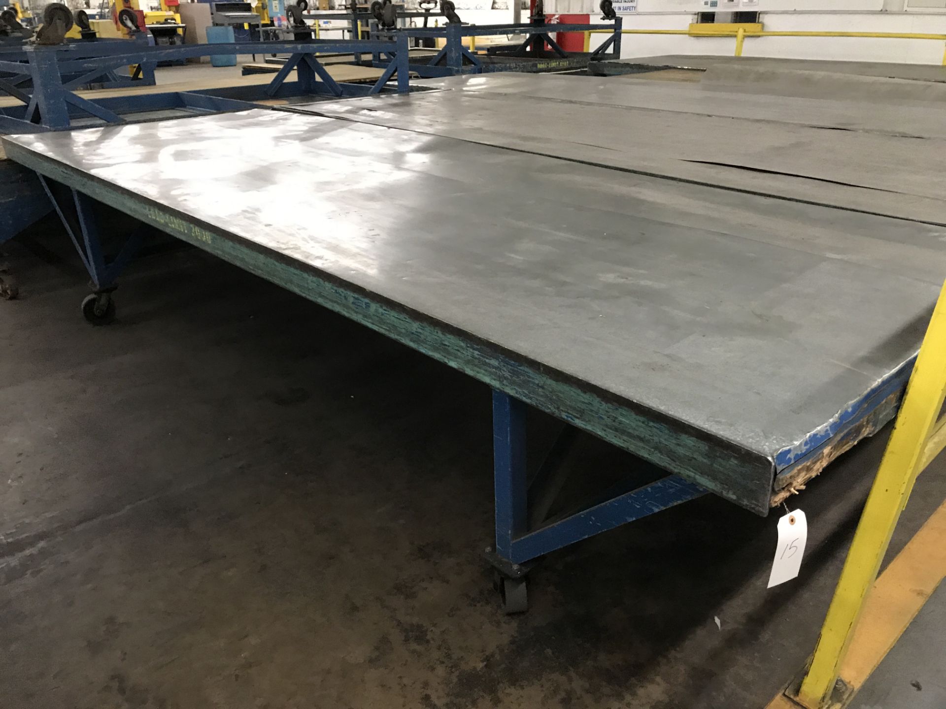Rolling Table, 14'x4 1/2', 2,000 Lbs