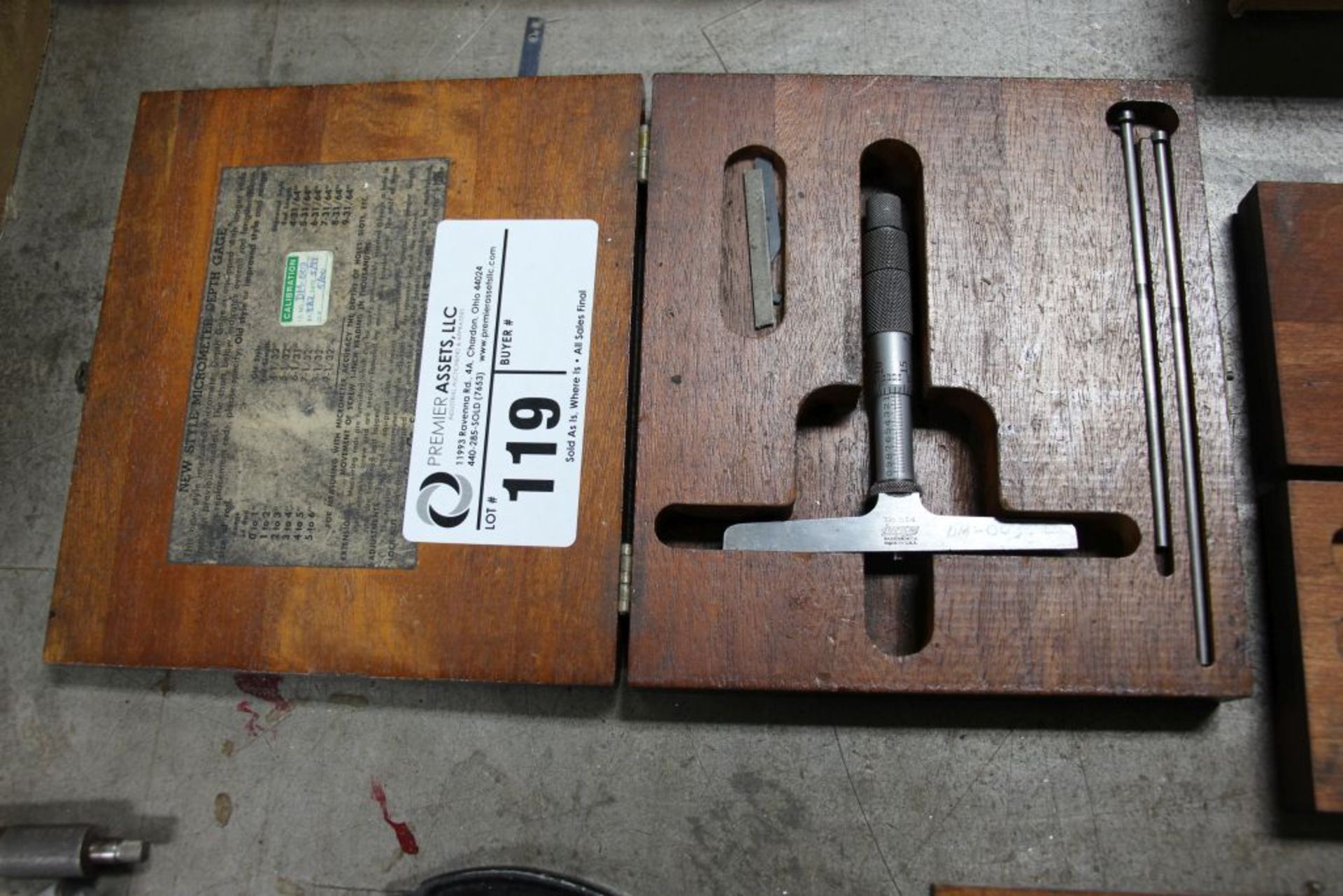 Lufkin No. 514 micrometer depth gauge