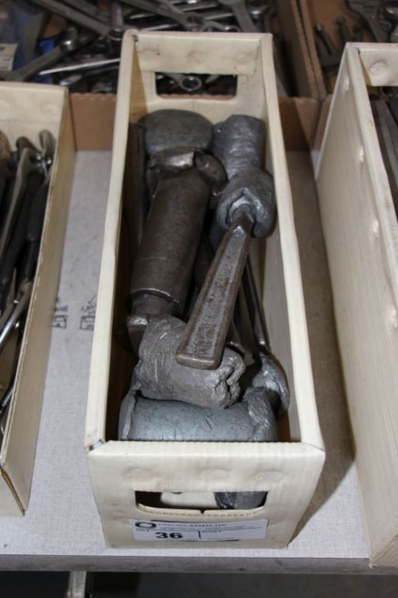 assortment of lead hammers