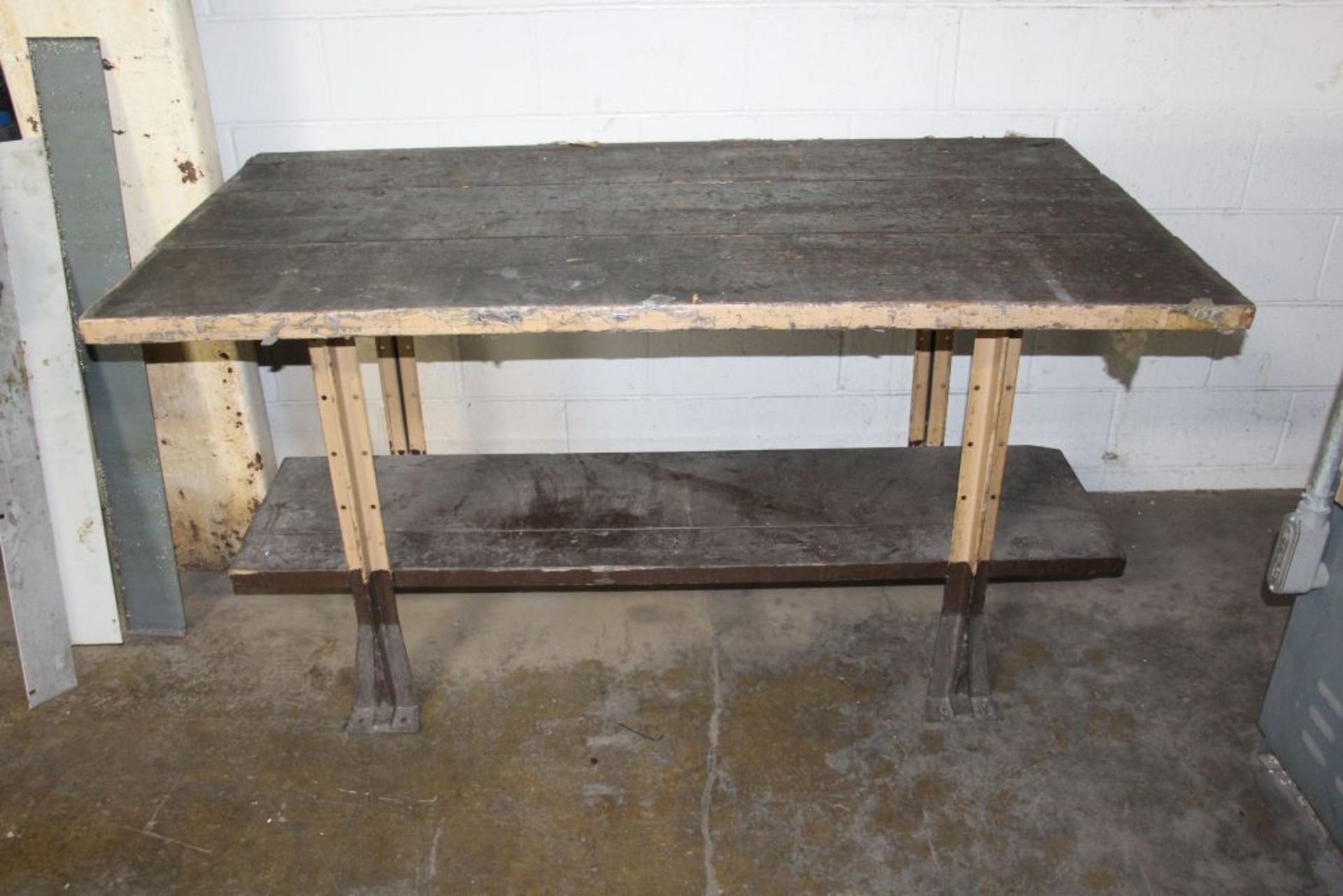 work table, 63" x 34"