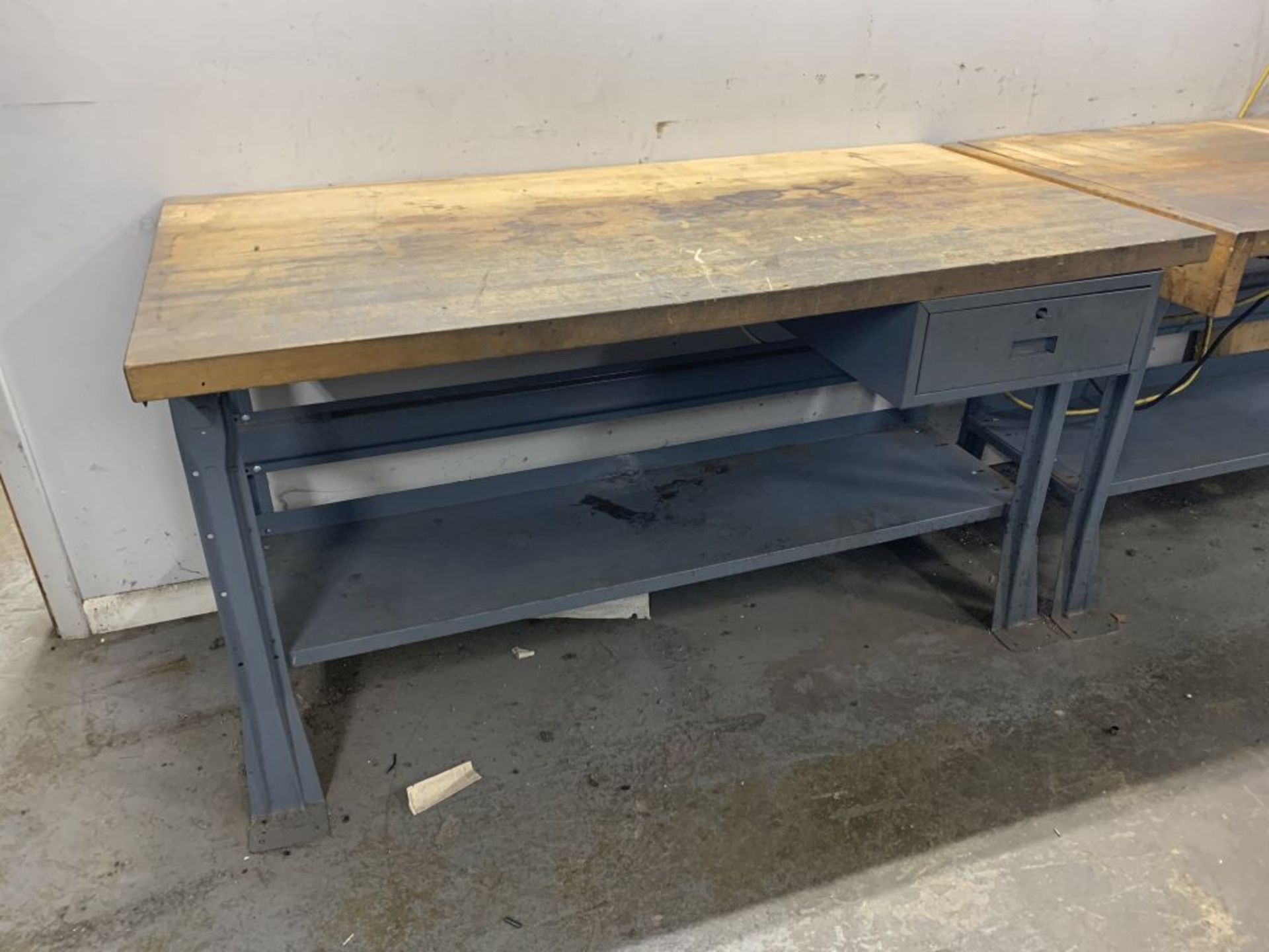 Work table with drawer, 5'x30"x34"high