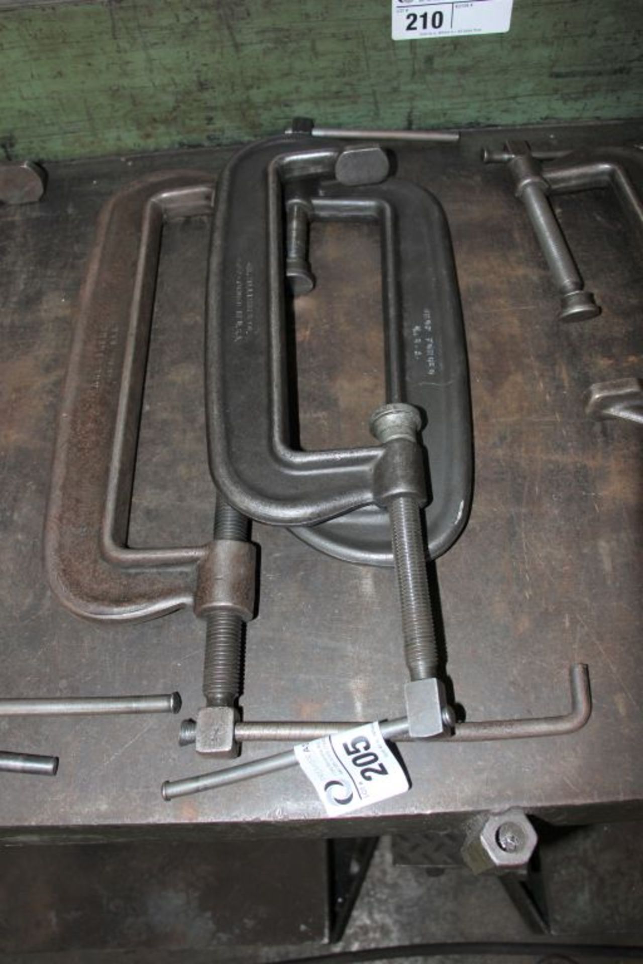 Armstrong C-clamps (3), 12", 10", 10"