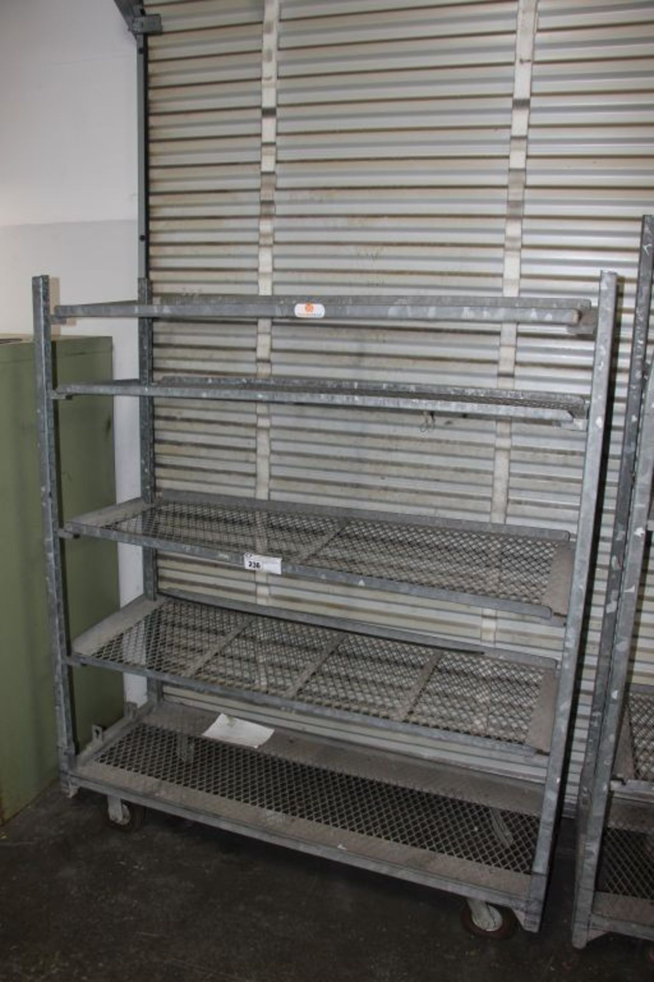 cart with 5 shelves on wheels