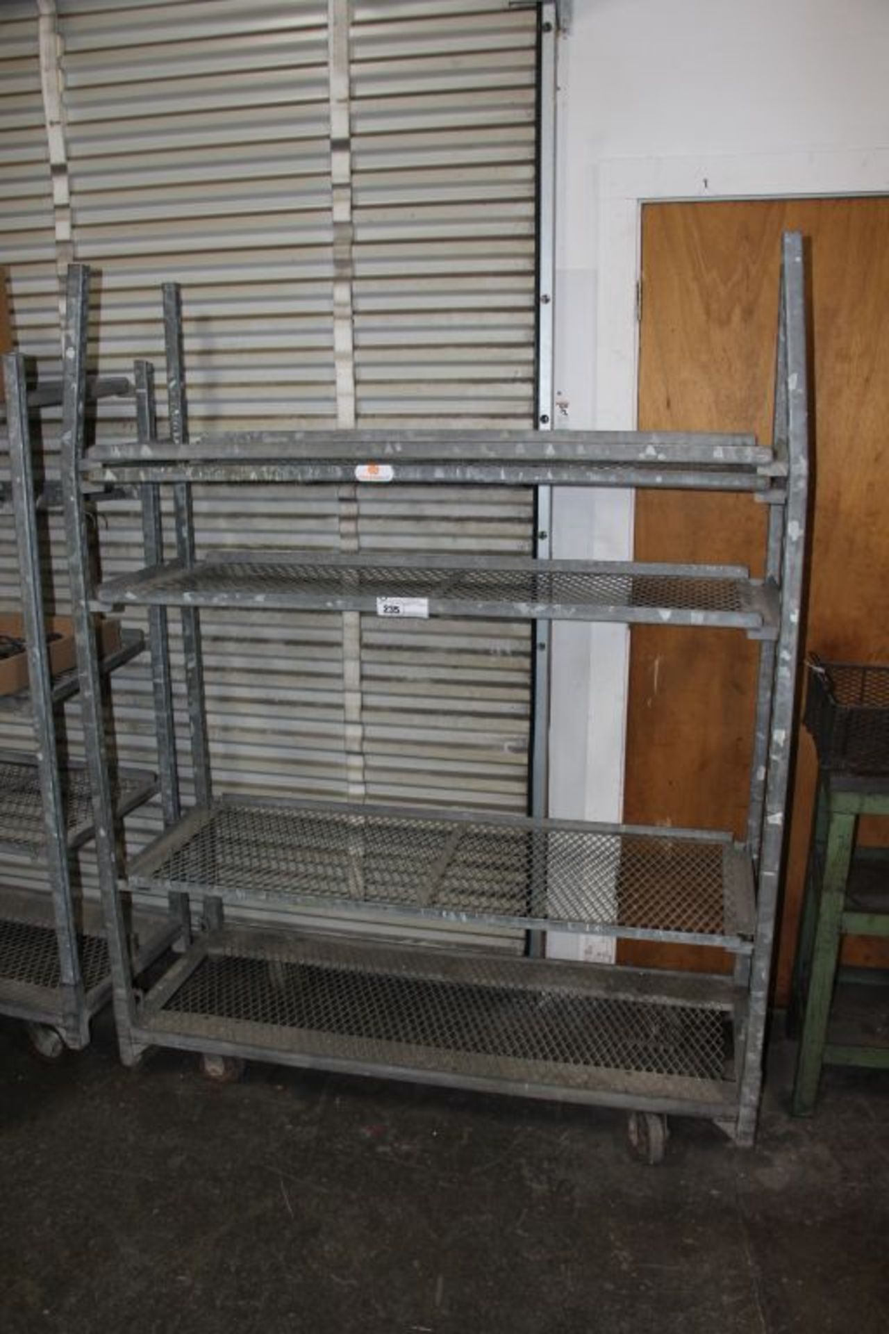 cart with 5 shelves on wheels