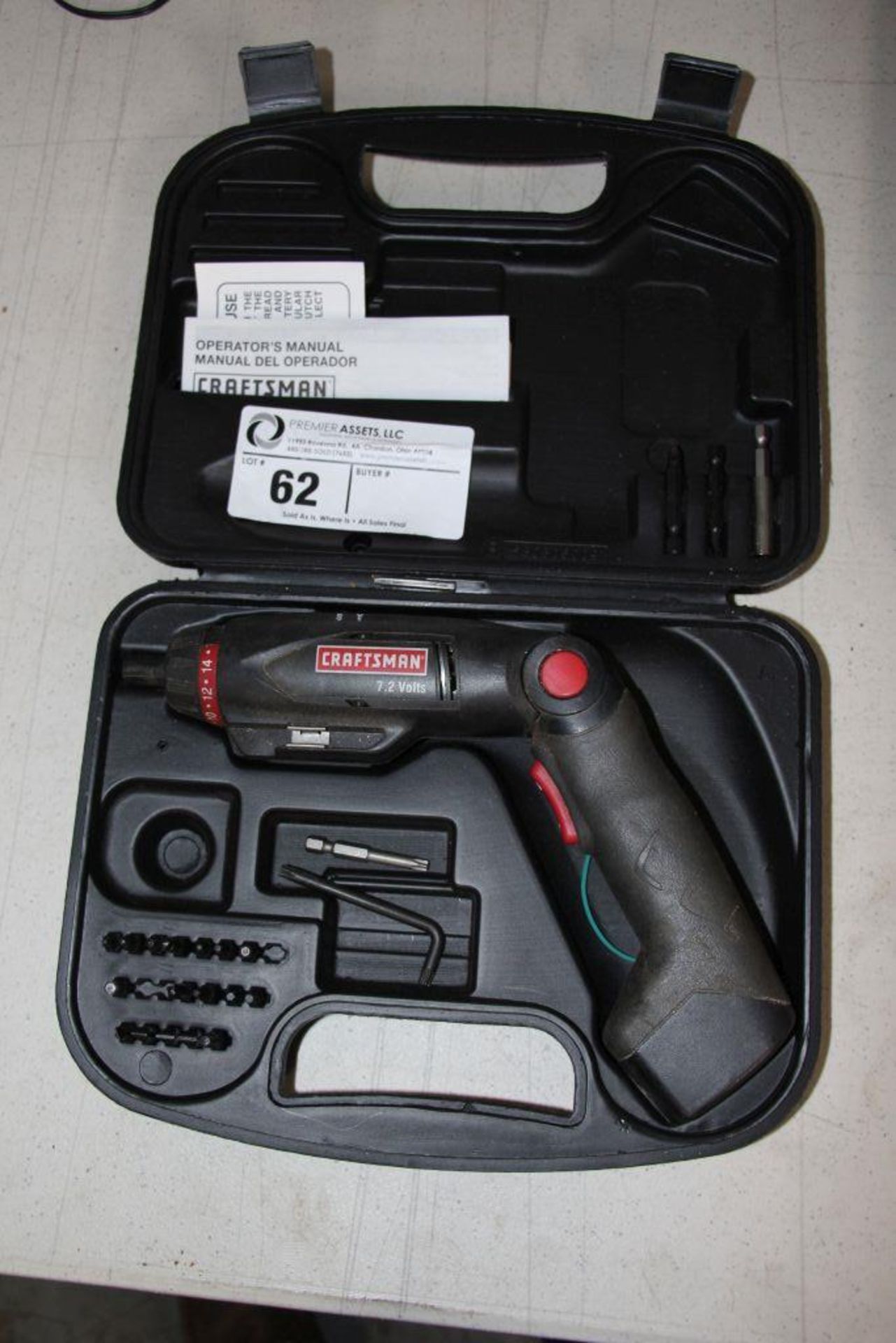 Craftsman 7.2v Cordless Screwdriver, model - 315-117790