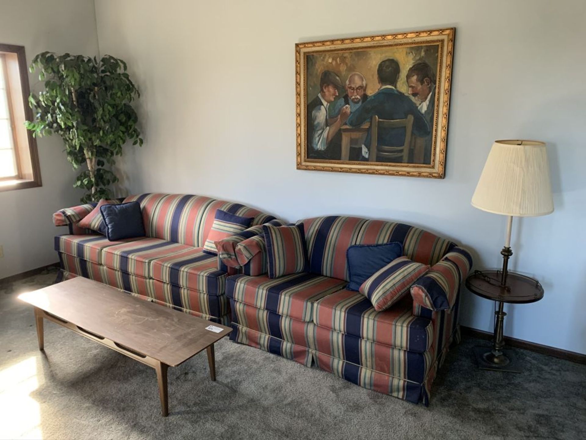 Couch & Love Seat, Picture & Coffee Table