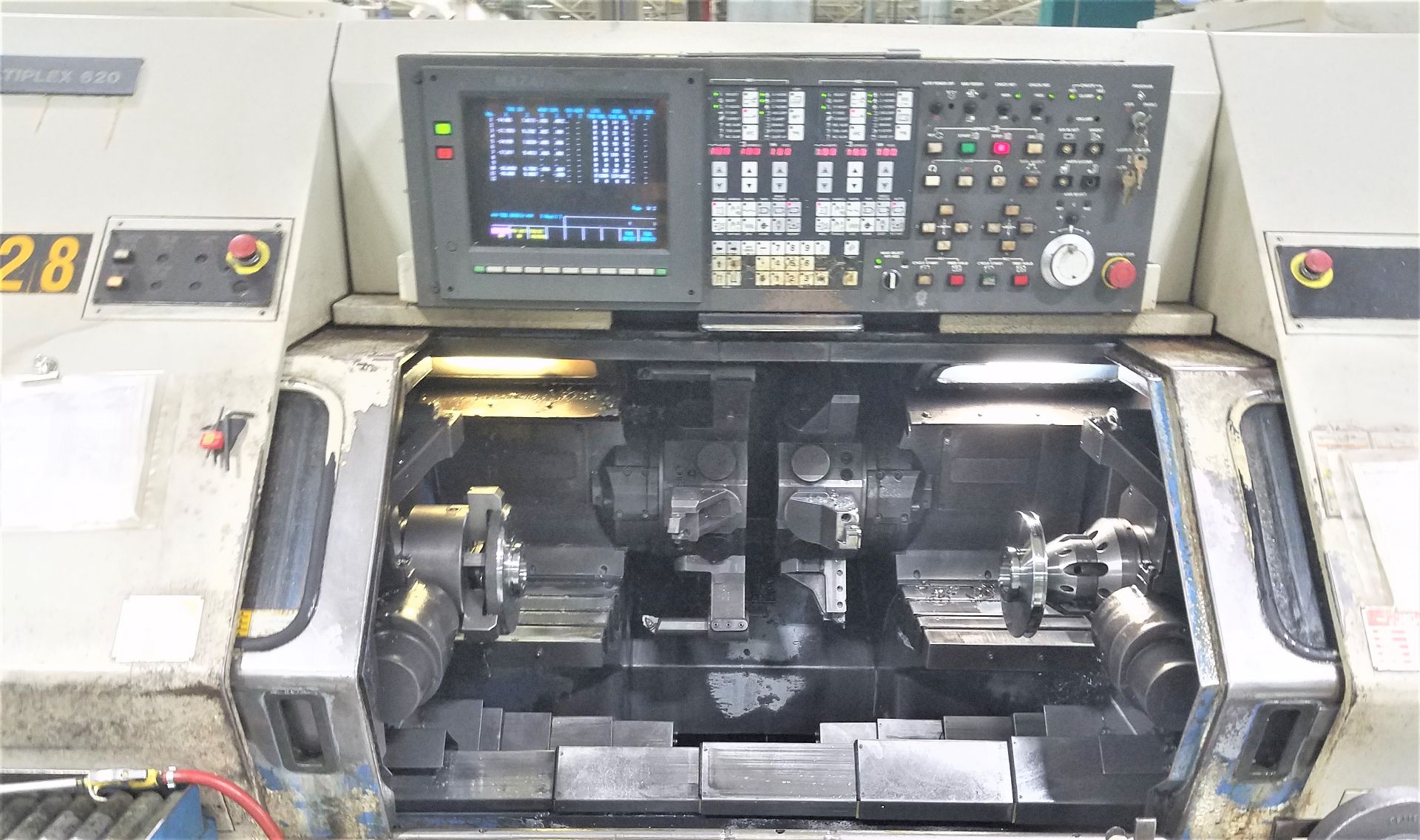 Mazak Multiplex 620 Twin Spindle CNC Turning Center Chucker, S/N 89156 - Image 4 of 10