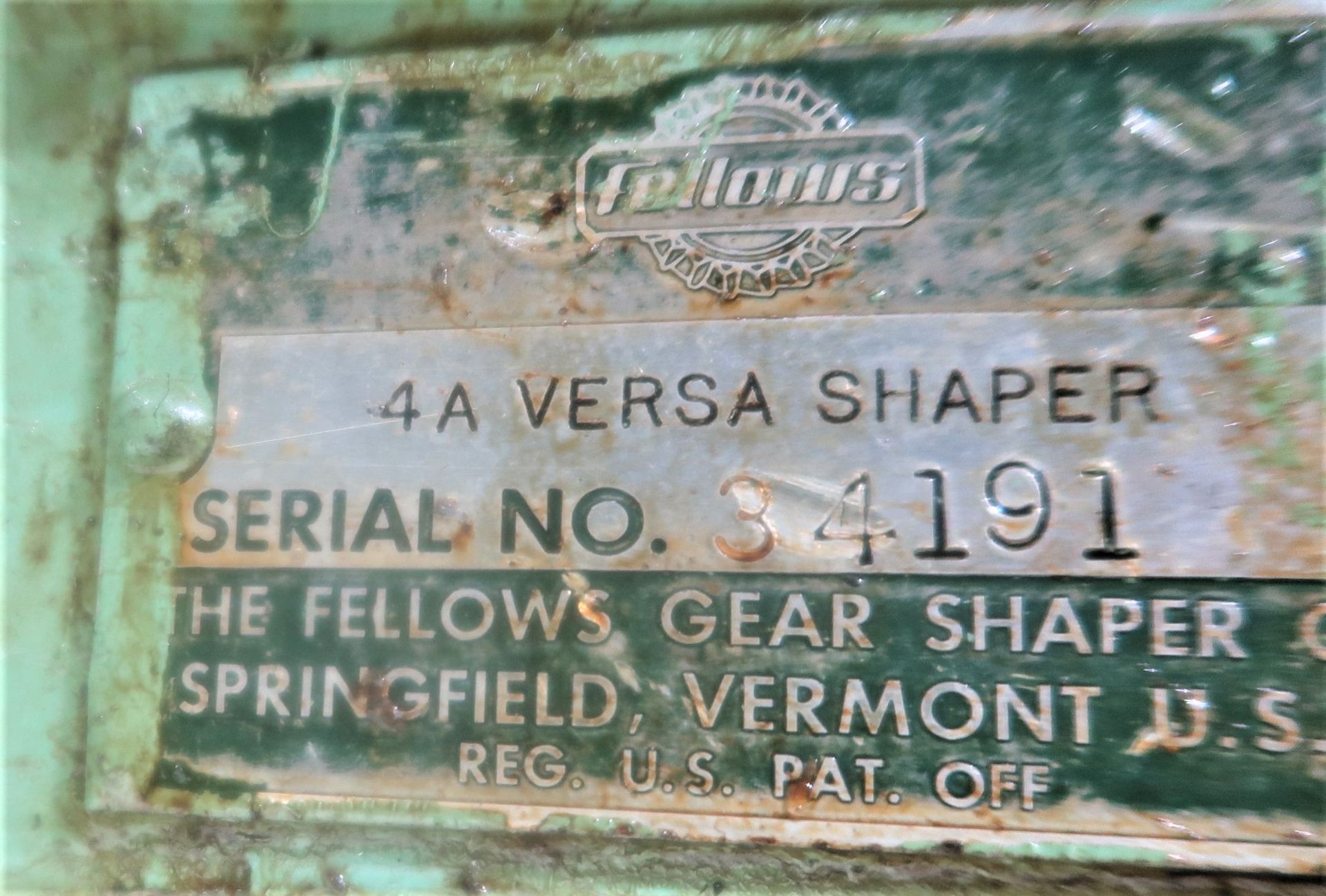 Fellows #4A Versa Gear Shaper, S/N 34191 - Image 7 of 8