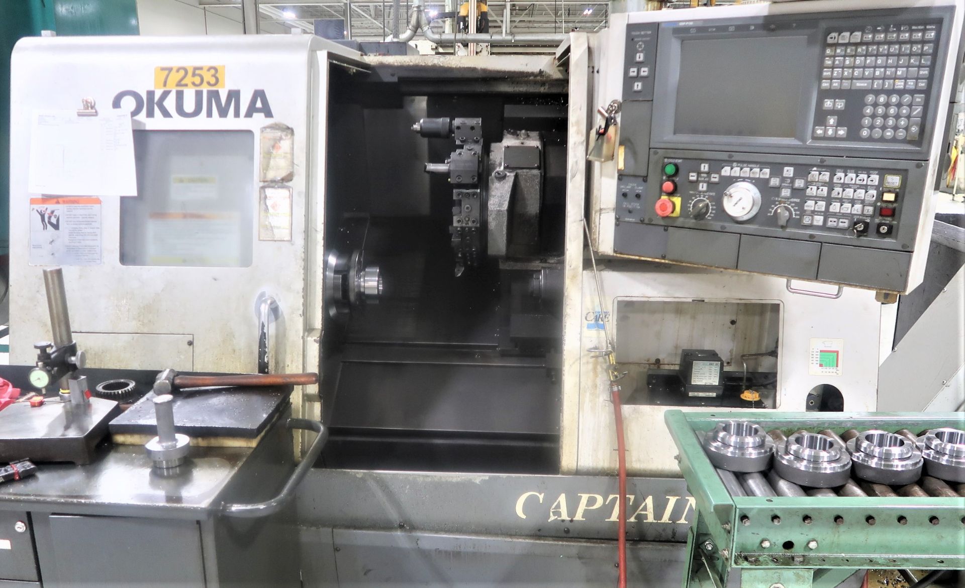 Okuma Captain L370 2-Axis CNC Turning Center Lathe, New 2005, S/N 117190 - Image 5 of 10