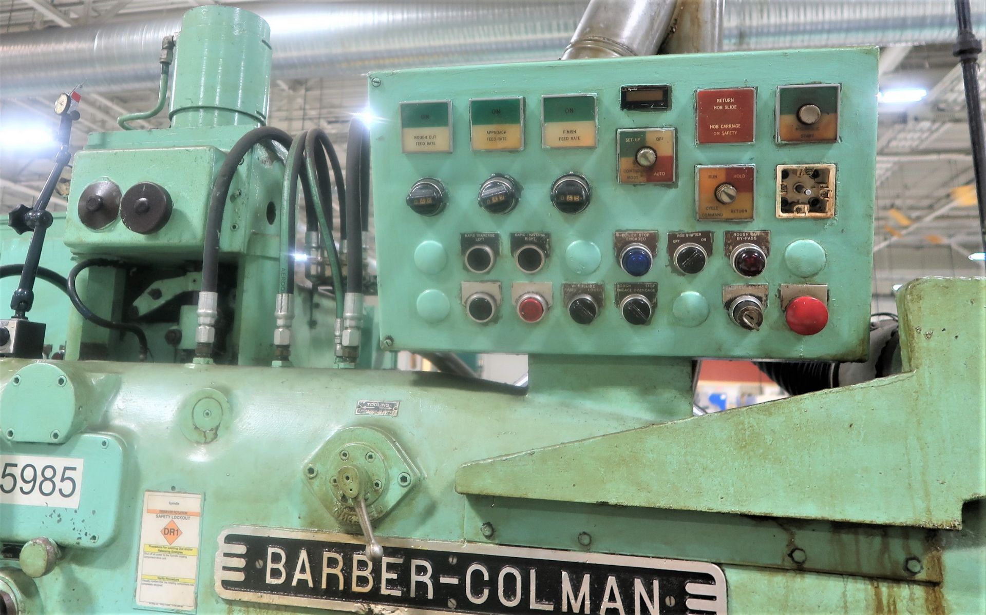 Barber Coleman 14-15 Gear Hobber, Double Thread Index Worm, S/N 1311 - Image 2 of 6