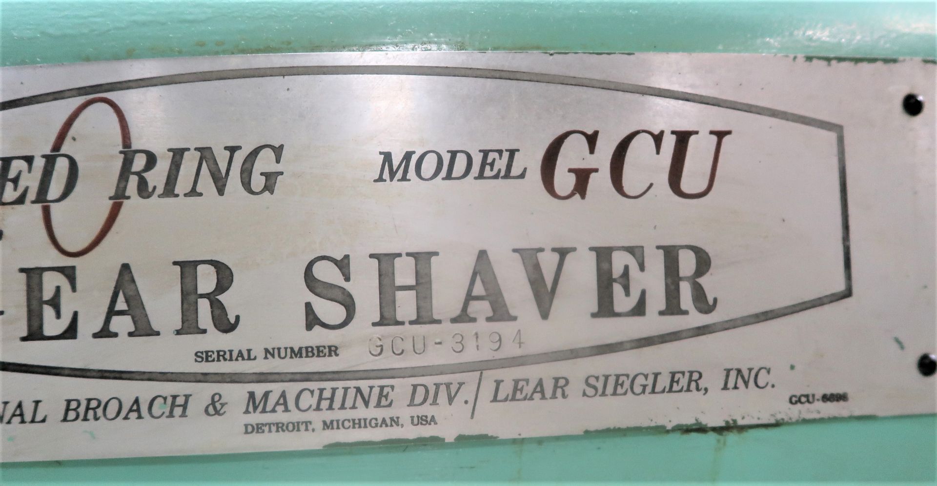 National Red Ring Gear Shaver Model GCU, S/N 3194 - Image 3 of 6