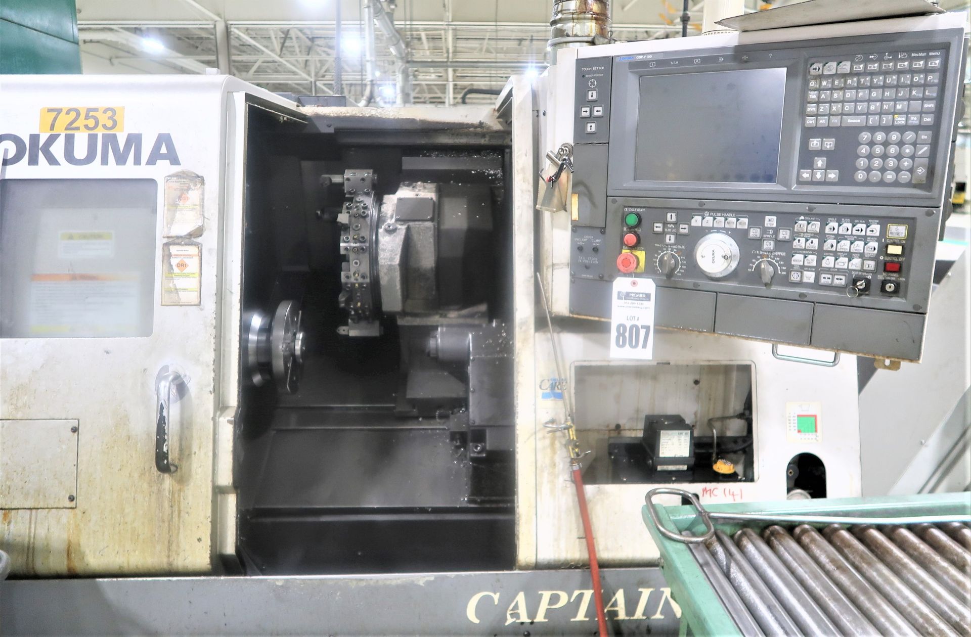 Okuma Captain L370 2-Axis CNC Turning Center Lathe, New 2005, S/N 117190