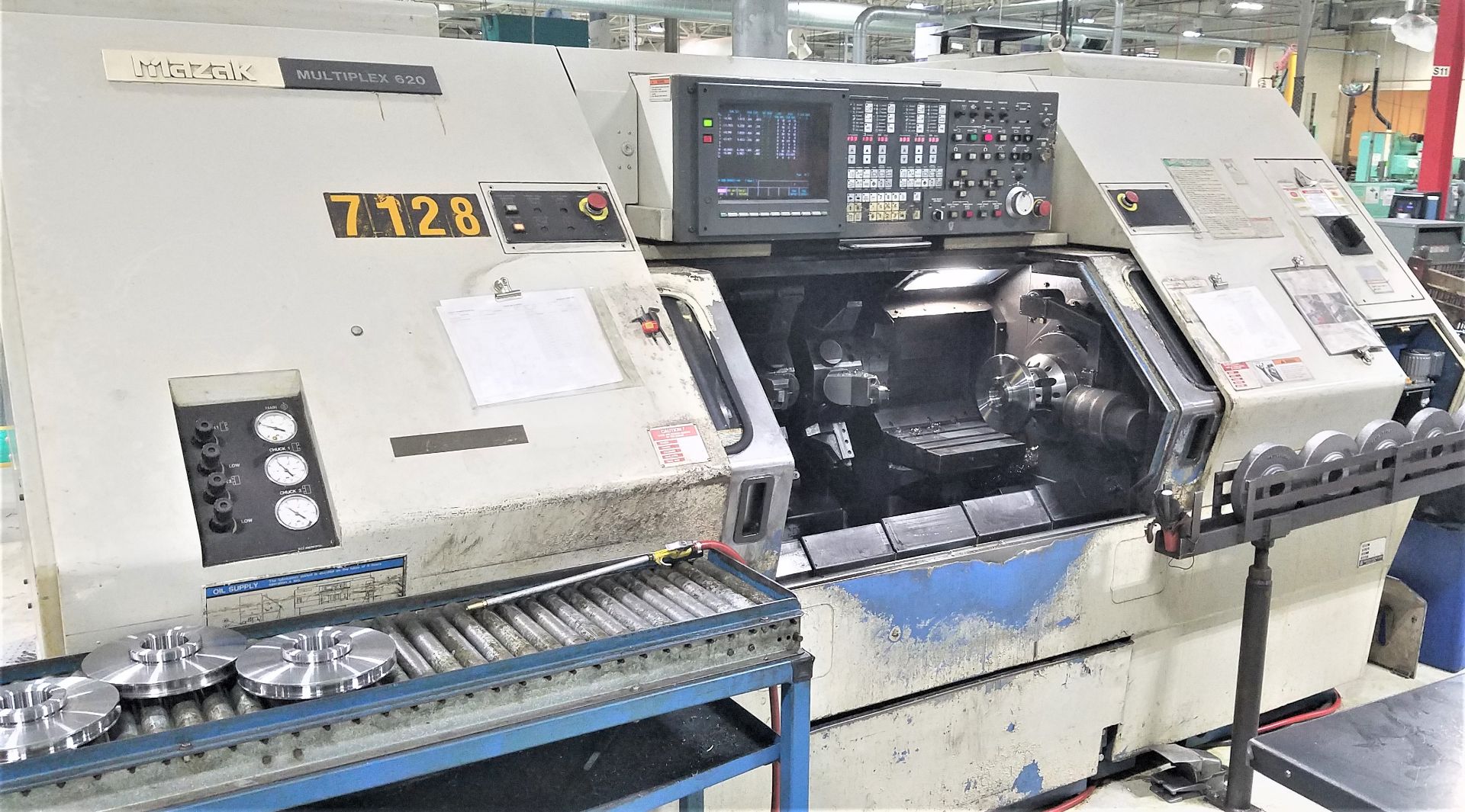 Mazak Multiplex 620 Twin Spindle CNC Turning Center Chucker, S/N 89156 - Image 7 of 10
