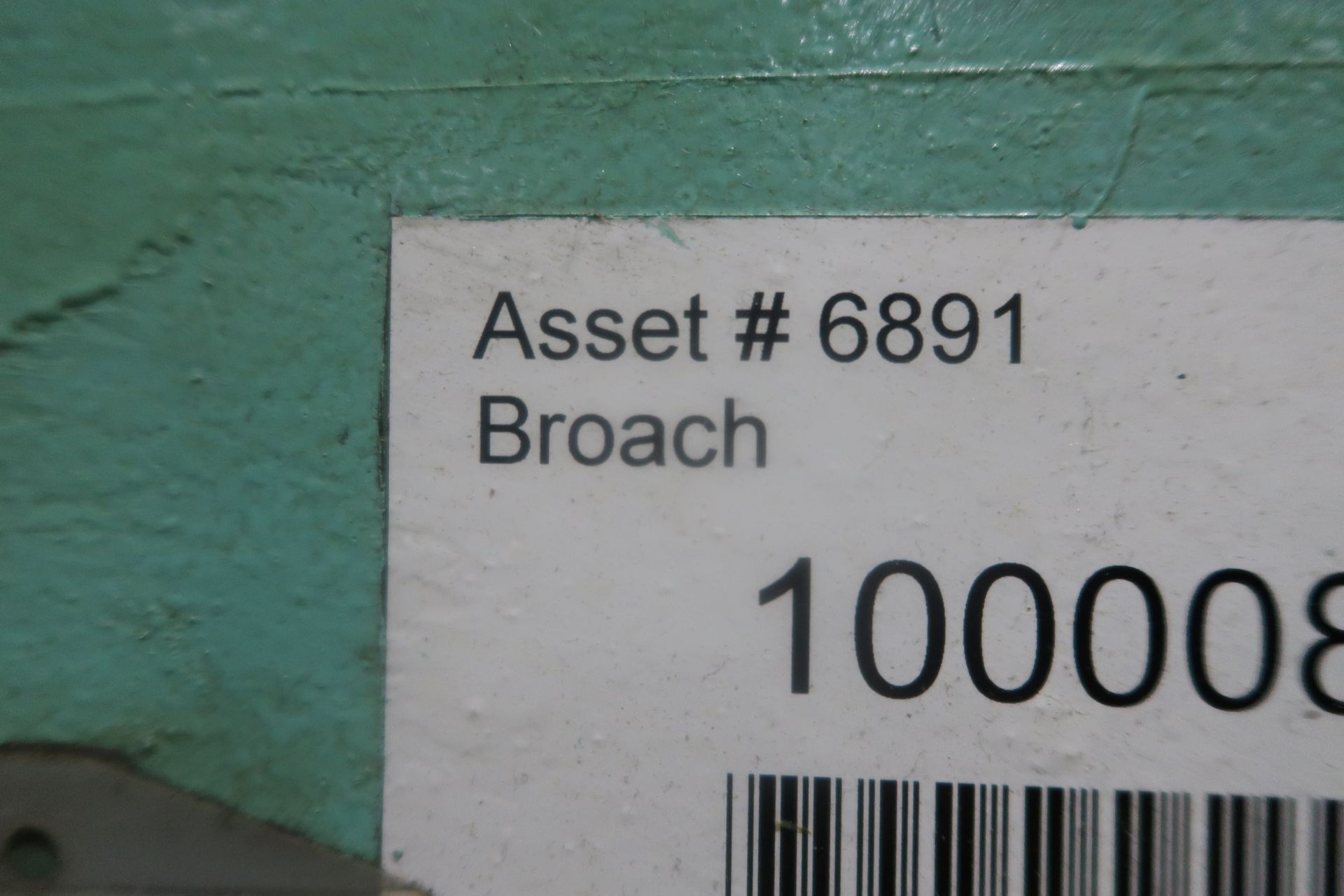 25 Ton Colonial Model Has-25-72 Horizontal Broach, w/retriever, S/N 51-013635 - Image 8 of 11