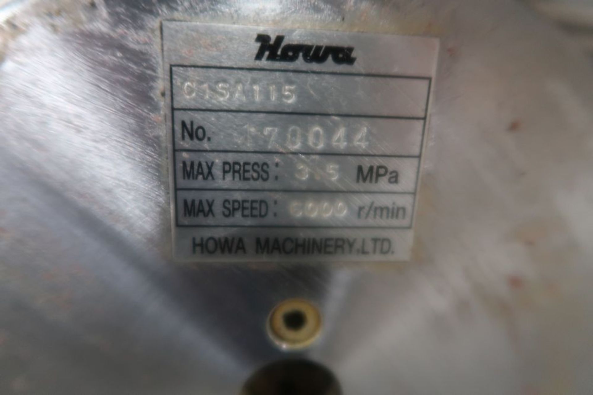 Howa C1SA115 Draw Bar Assembly, Max RPM 6k - Image 2 of 2