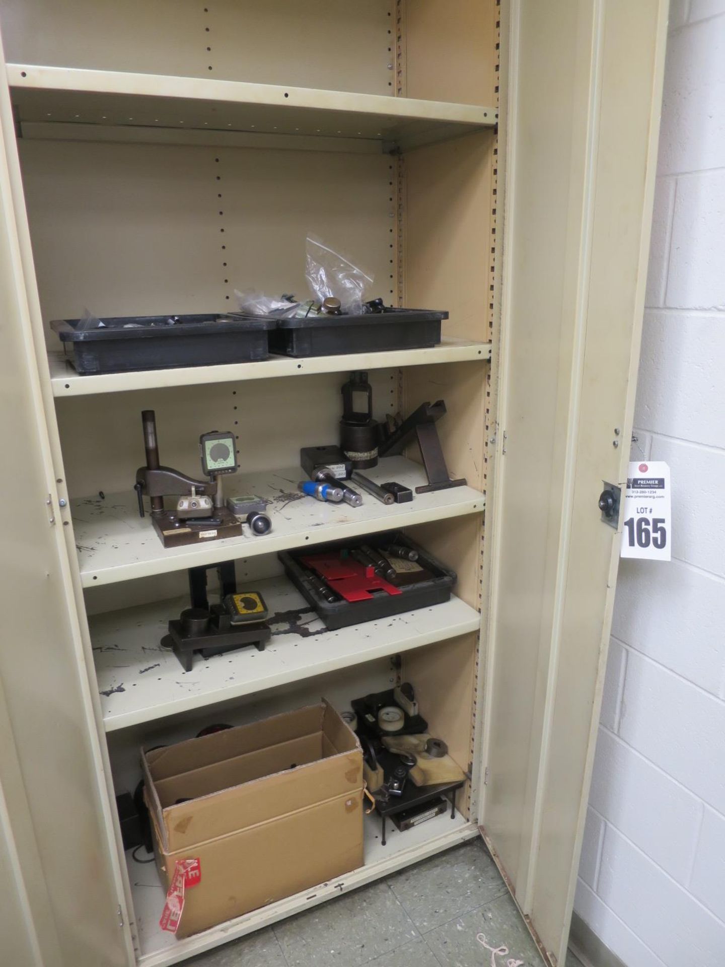 Cabinet with Contents, misc. spline gages and tools