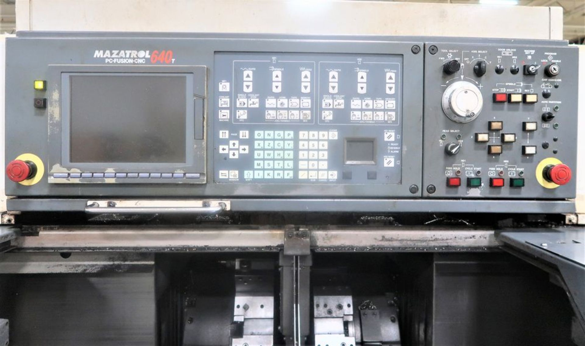 Mazak Dual Turn 20 Twin Spindle CNC Turning Center Lathe, S/N 141828 - Image 8 of 11