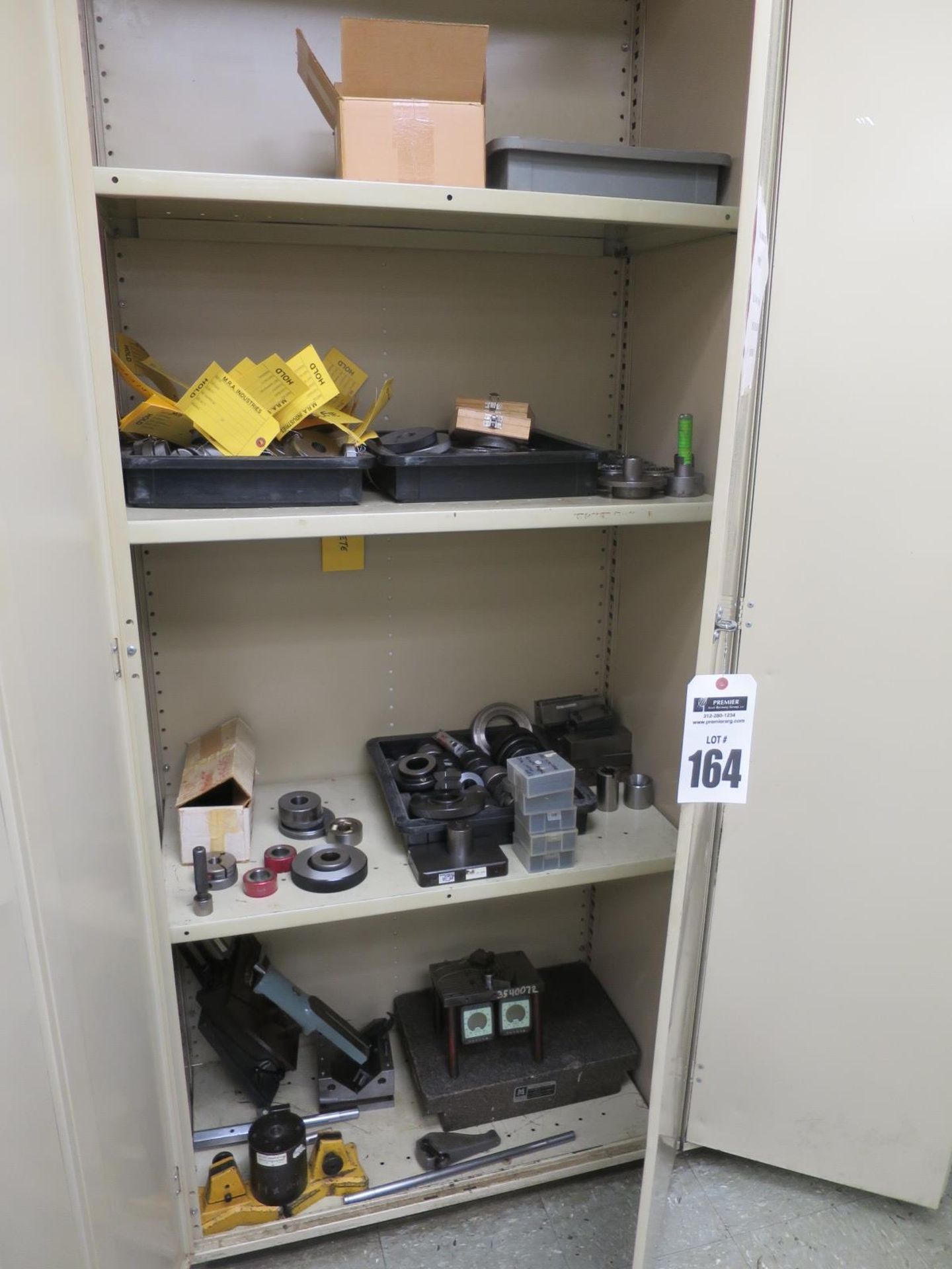 Cabinet with Contents, misc. spline gages and tools