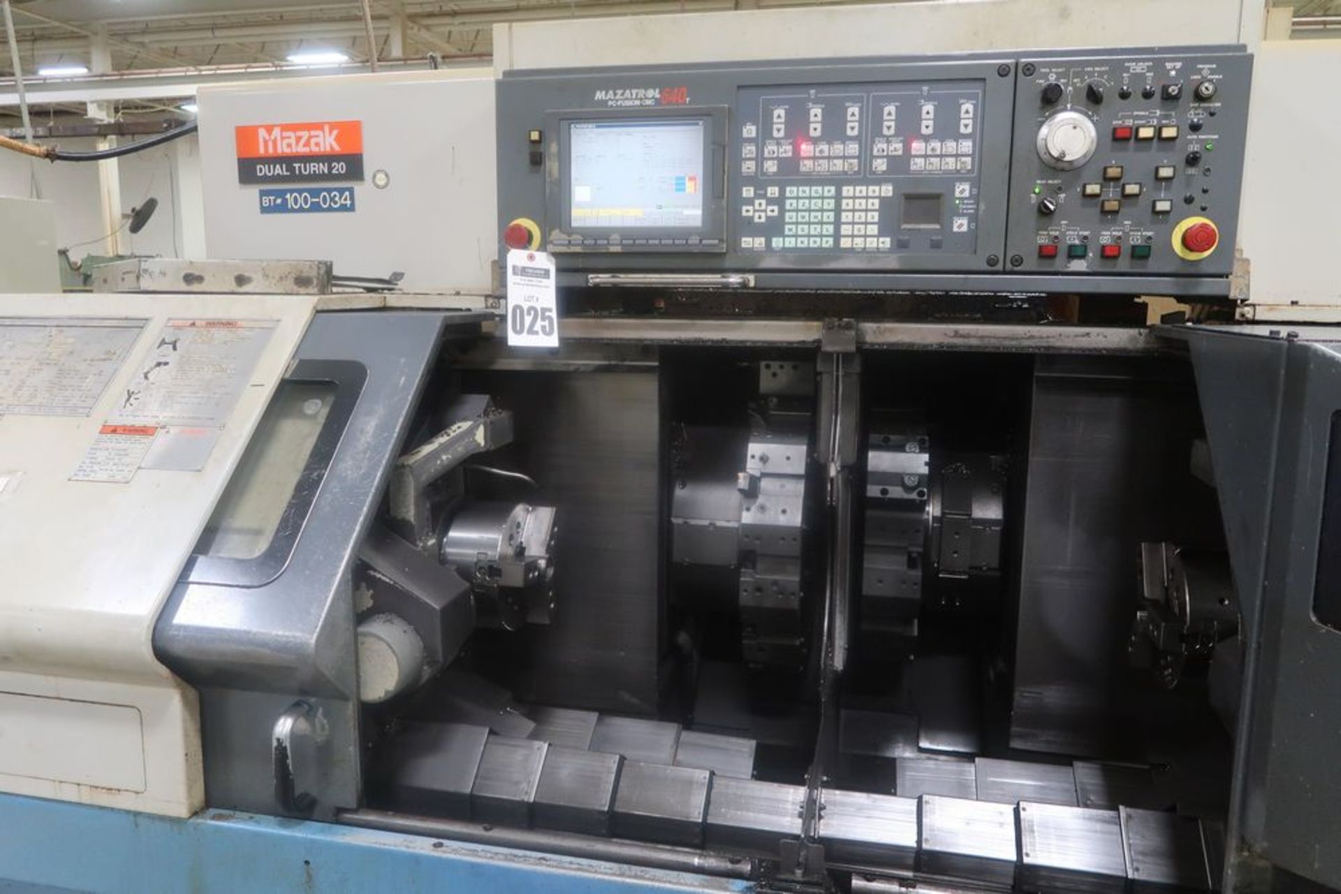 Mazak Dual Turn 20 Twin Spindle CNC Turning Center Lathe, S/N 141828