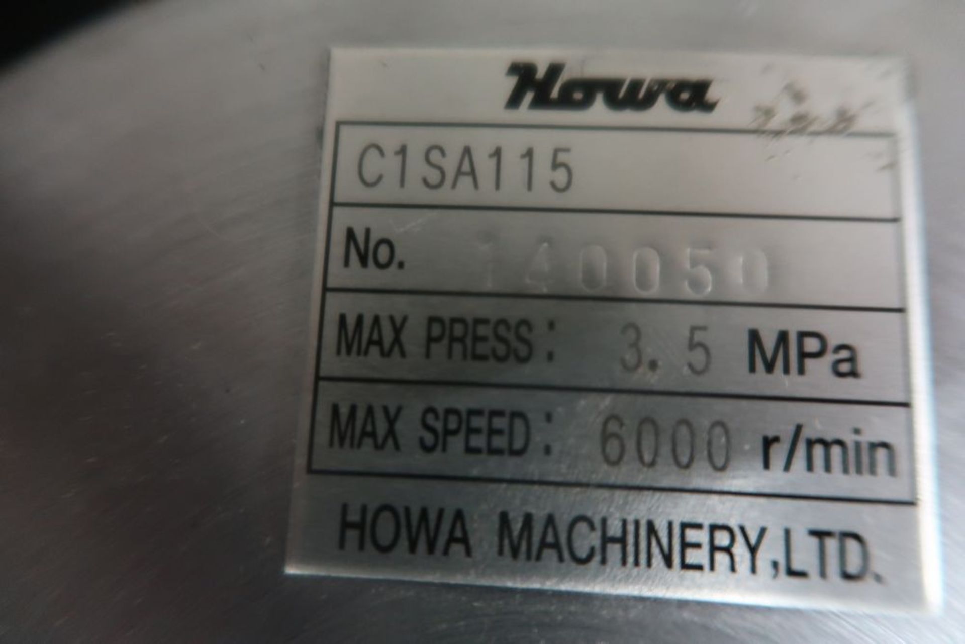 Howa C1SA115 Draw Bar Assembly, Max RPM 6k - Image 2 of 2