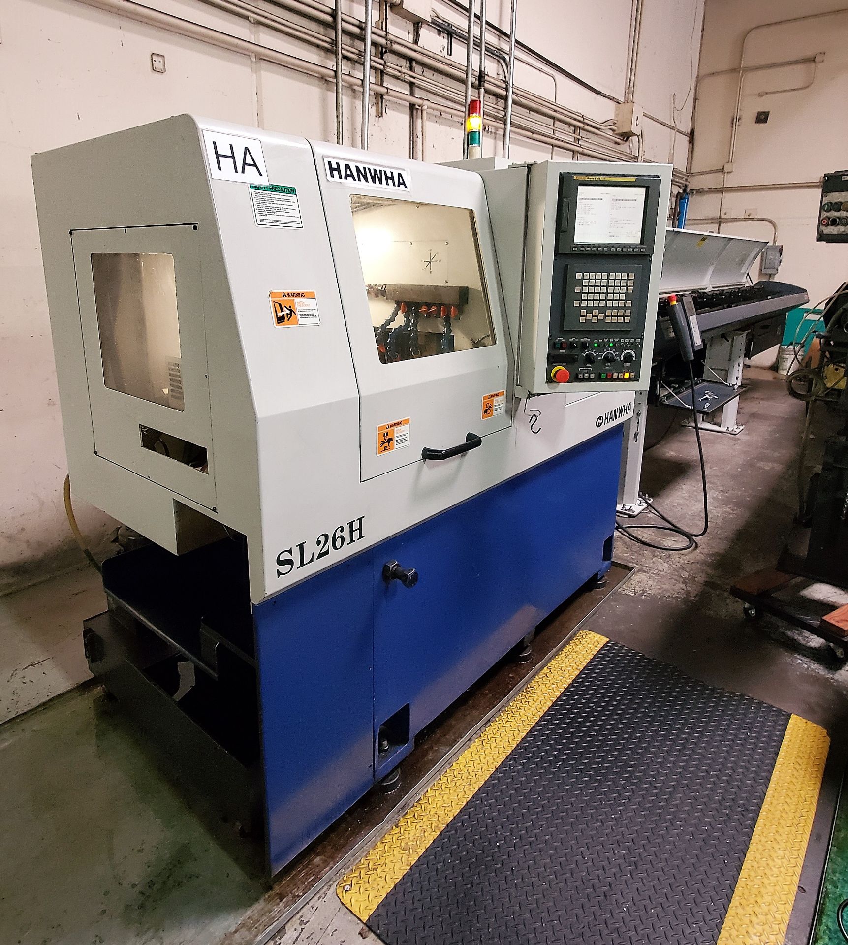 2006 Hanwha SL26H CNC Swiss Type 6 Axis Lathe, S/N LA-26-B5-0140, New 2006 - Image 2 of 10