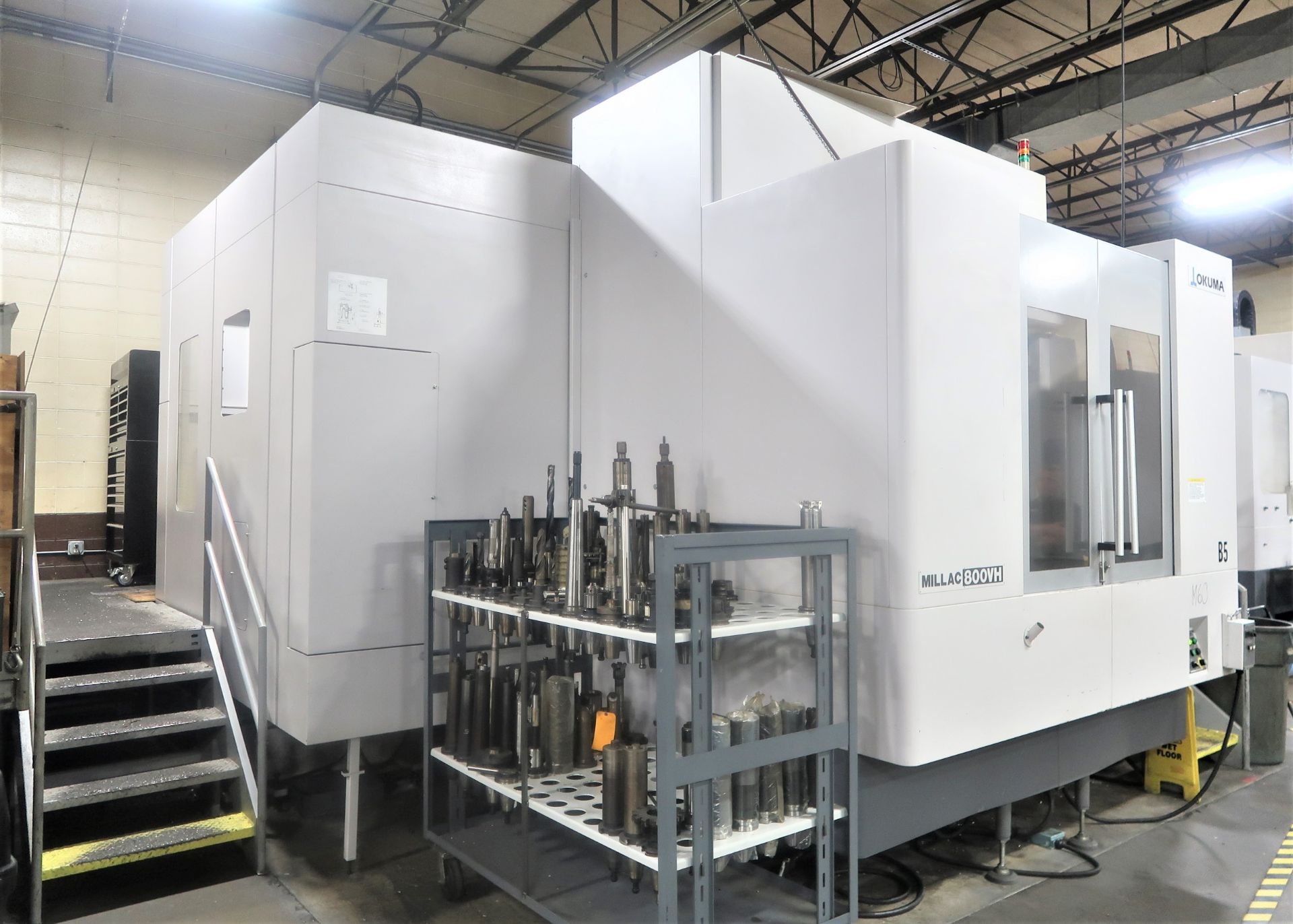 OKUMA MILLAC 800VH 5-AXIS CNC MACHINING CENTER WITH 31.5" PALLETS, NEW 2008 2996 HOURS AEROSPACE PLT