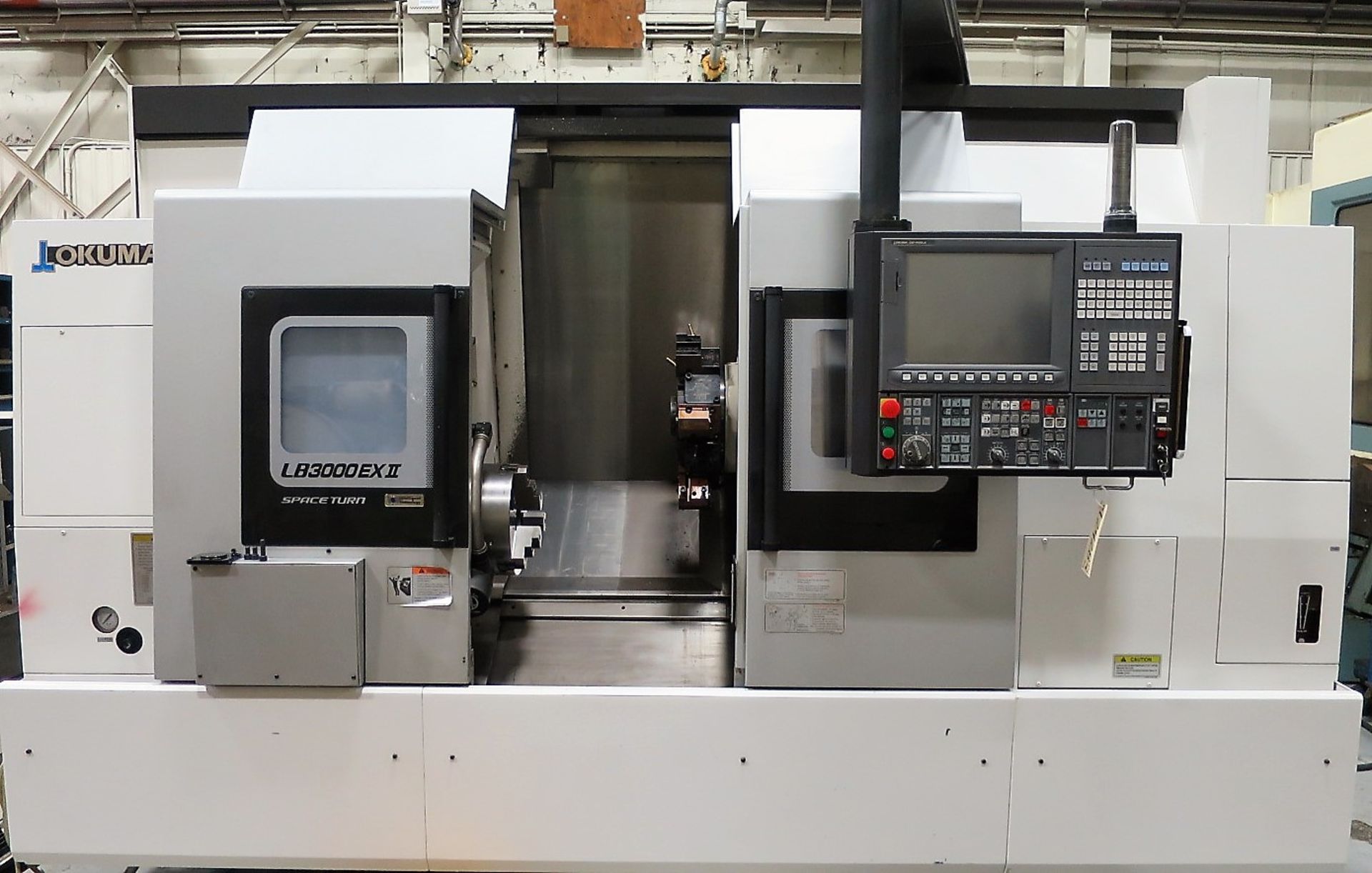 Okuma LB3000EXII MY BB 950 CNC Turning Center Lathe W/Live Tooling & Y-Axis Milling, S/N 206472,