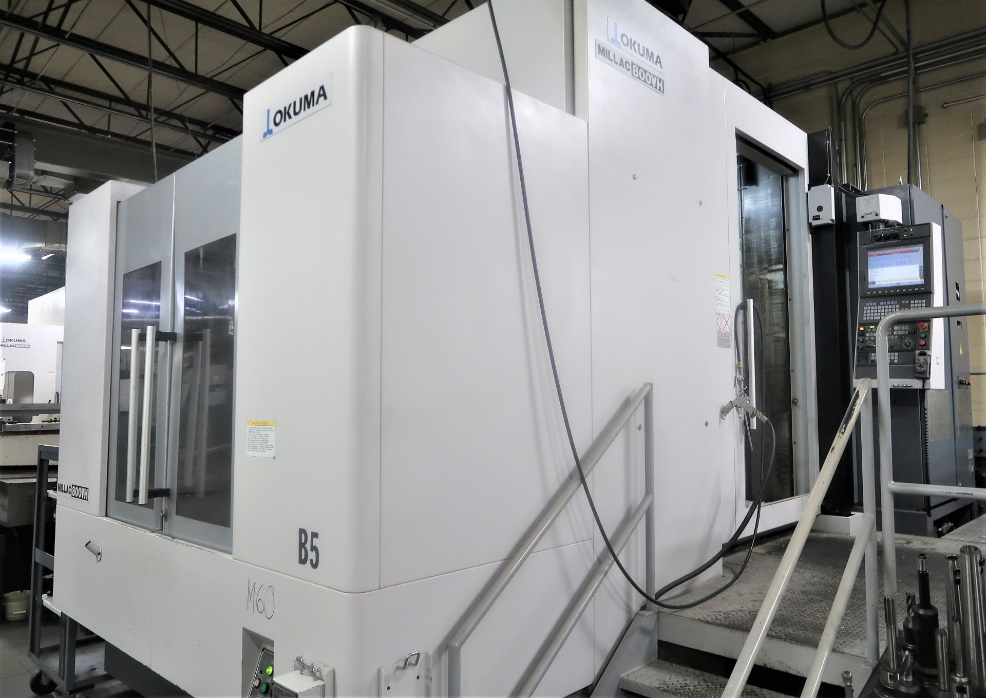 OKUMA MILLAC 800VH 5-AXIS CNC MACHINING CENTER WITH 31.5" PALLETS, NEW 2008 2996 HOURS AEROSPACE PLT - Image 2 of 20