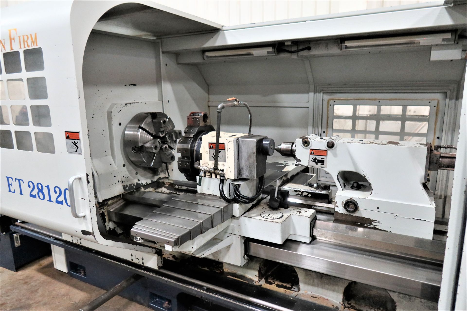 28"x120" Sunfirm 2-Axis CNC Flat Bed Turning Center Lathe, S/N 21232, New 2012 - Image 4 of 14