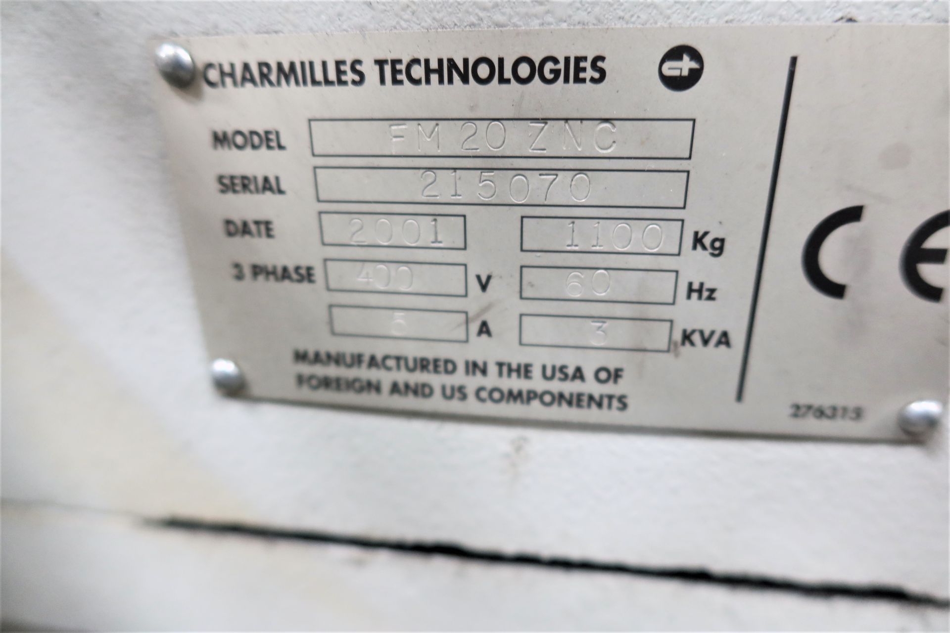 Charmilles Form 20 ZNC EDM with programmable Z-axis - Image 7 of 8