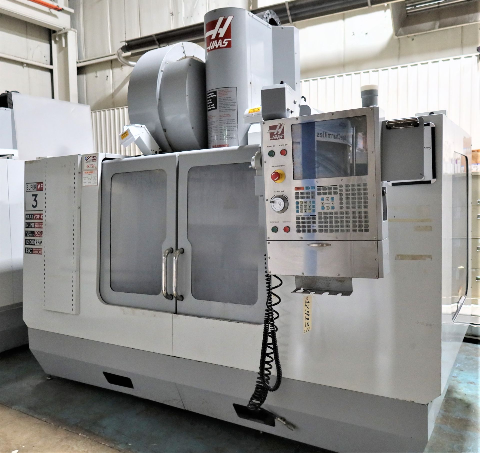 Haas VF-3SS Super Speed 5-Axis CNC Vertical Machining Center, S/N 1061512, New 2007 - Image 12 of 12