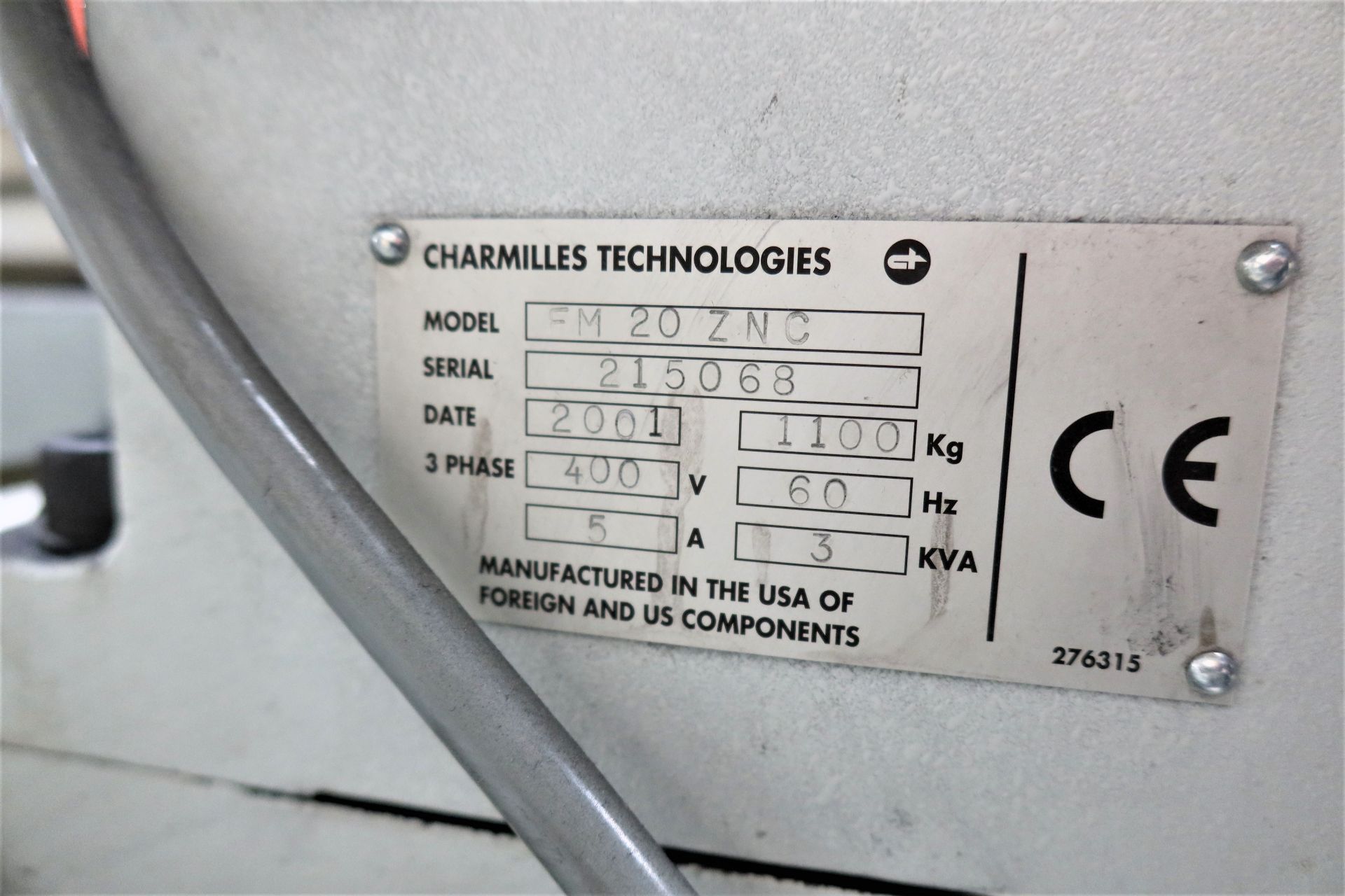 Charmilles Form 20ZNC EDM with programmable Z- Axis - Image 4 of 7