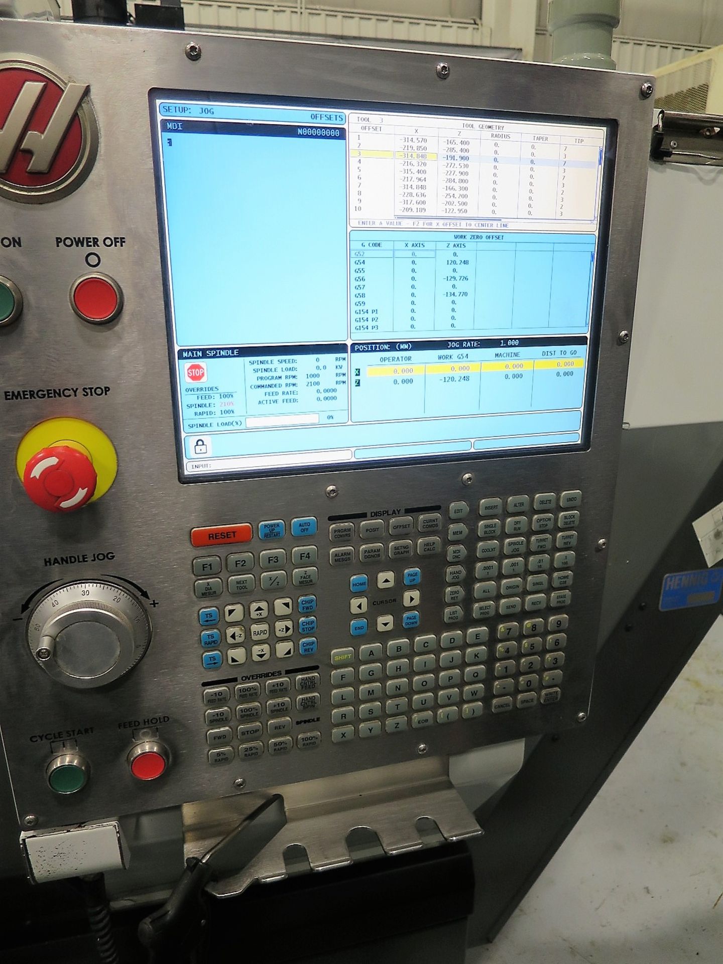 Haas ST-10 CNC 2-Axis Turning Center Lathe, S/N 3095012, New 2013 - Image 2 of 10