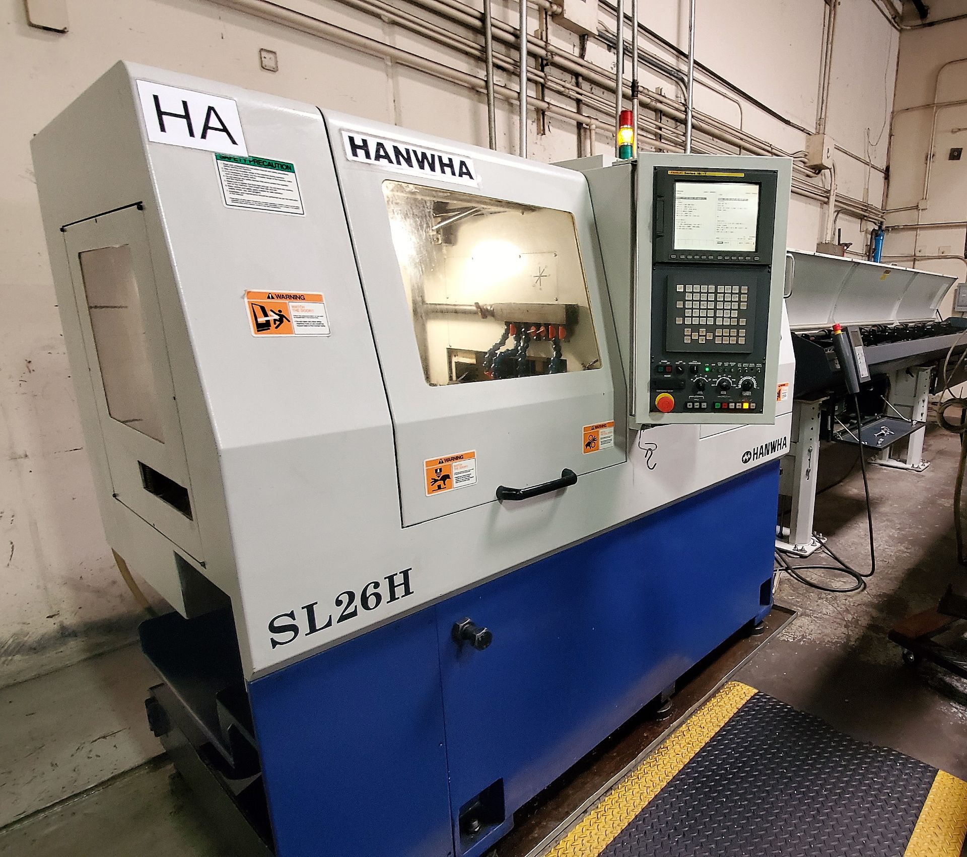 2006 Hanwha SL26H CNC Swiss Type 6 Axis Lathe, S/N LA-26-B5-0140, New 2006