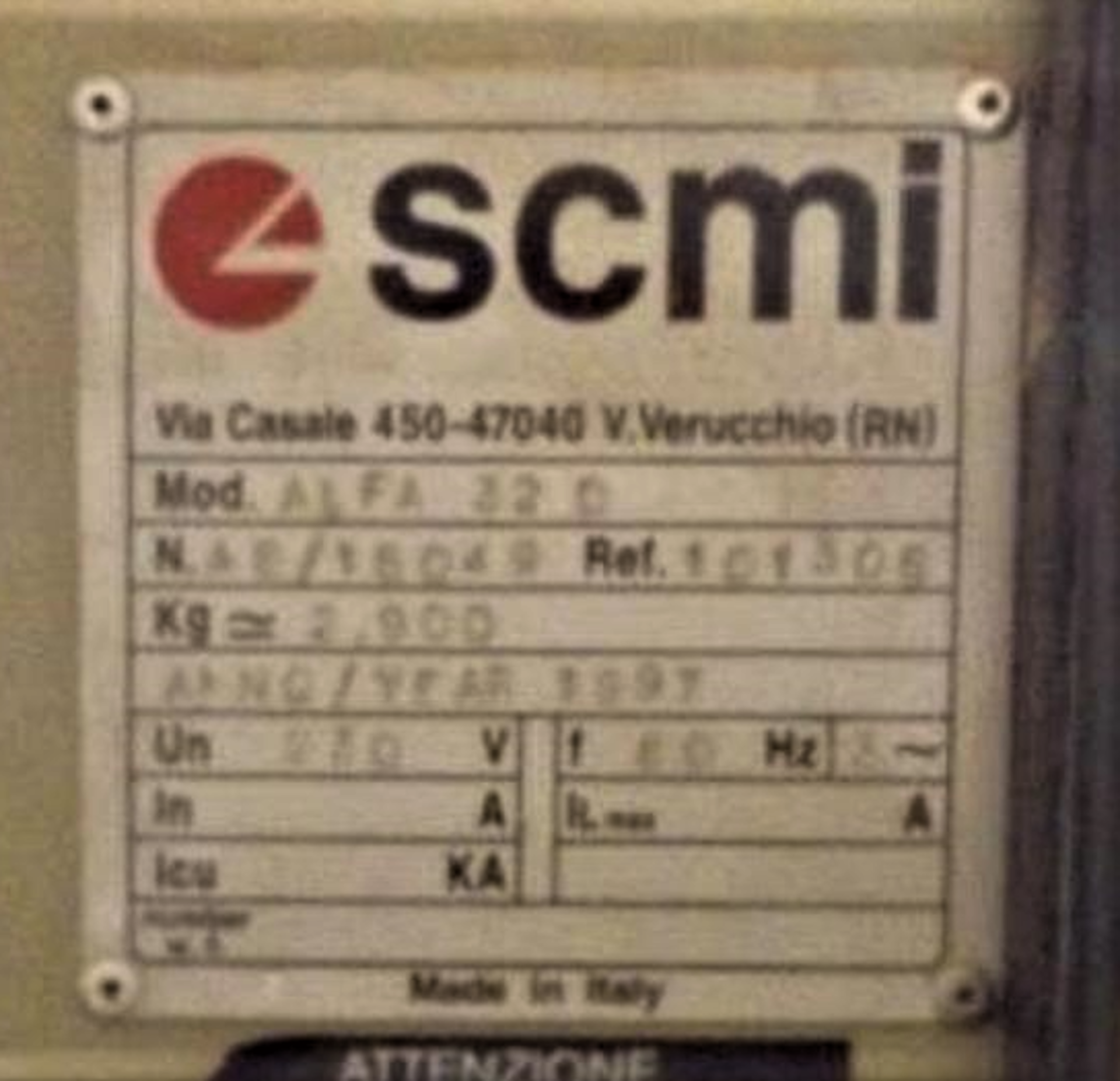 SCMI Model ALFA 32D Panel Saw, with XILIA CNC Controls, (3) 19-1/2 inch x 60 inch Air Lift Tables, - Image 11 of 11