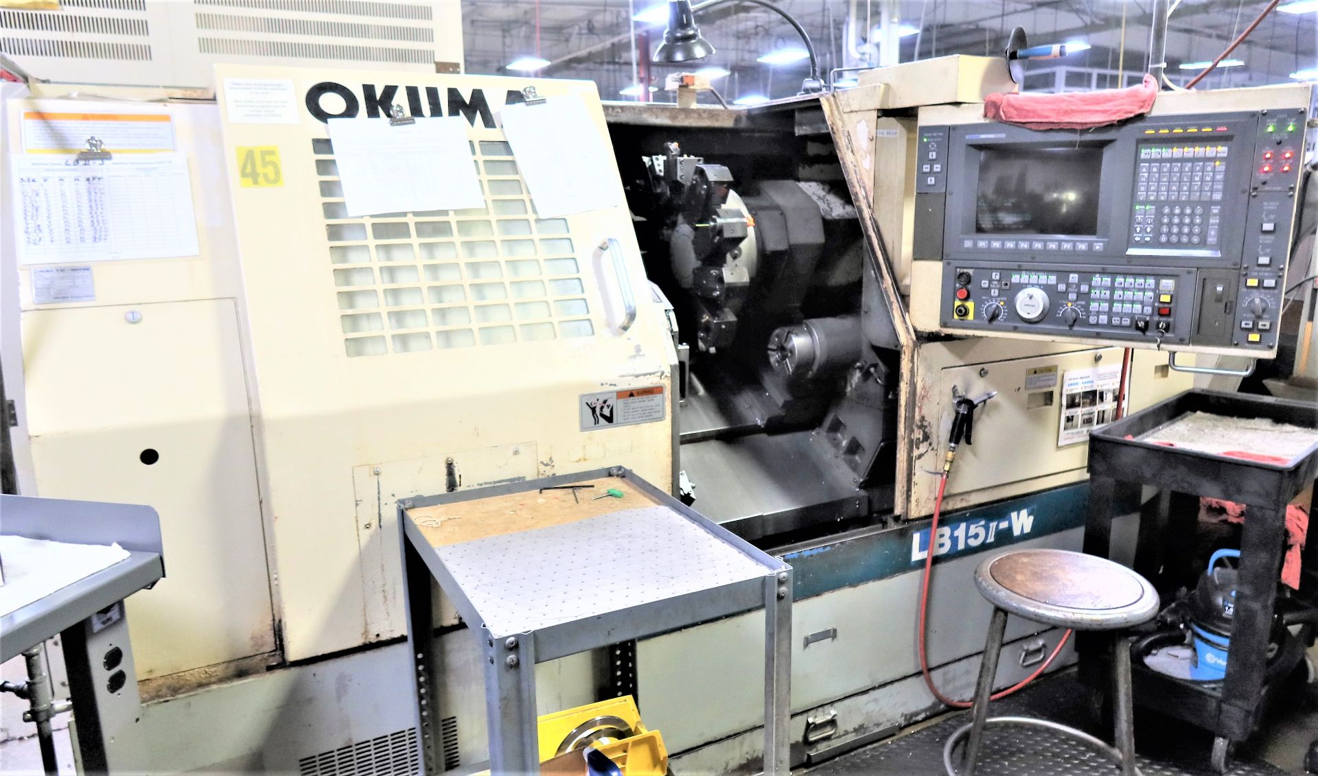 Okuma LB-15II-W 2-Axis CNC Lathe Turning Center, S/N 2592, New 1998