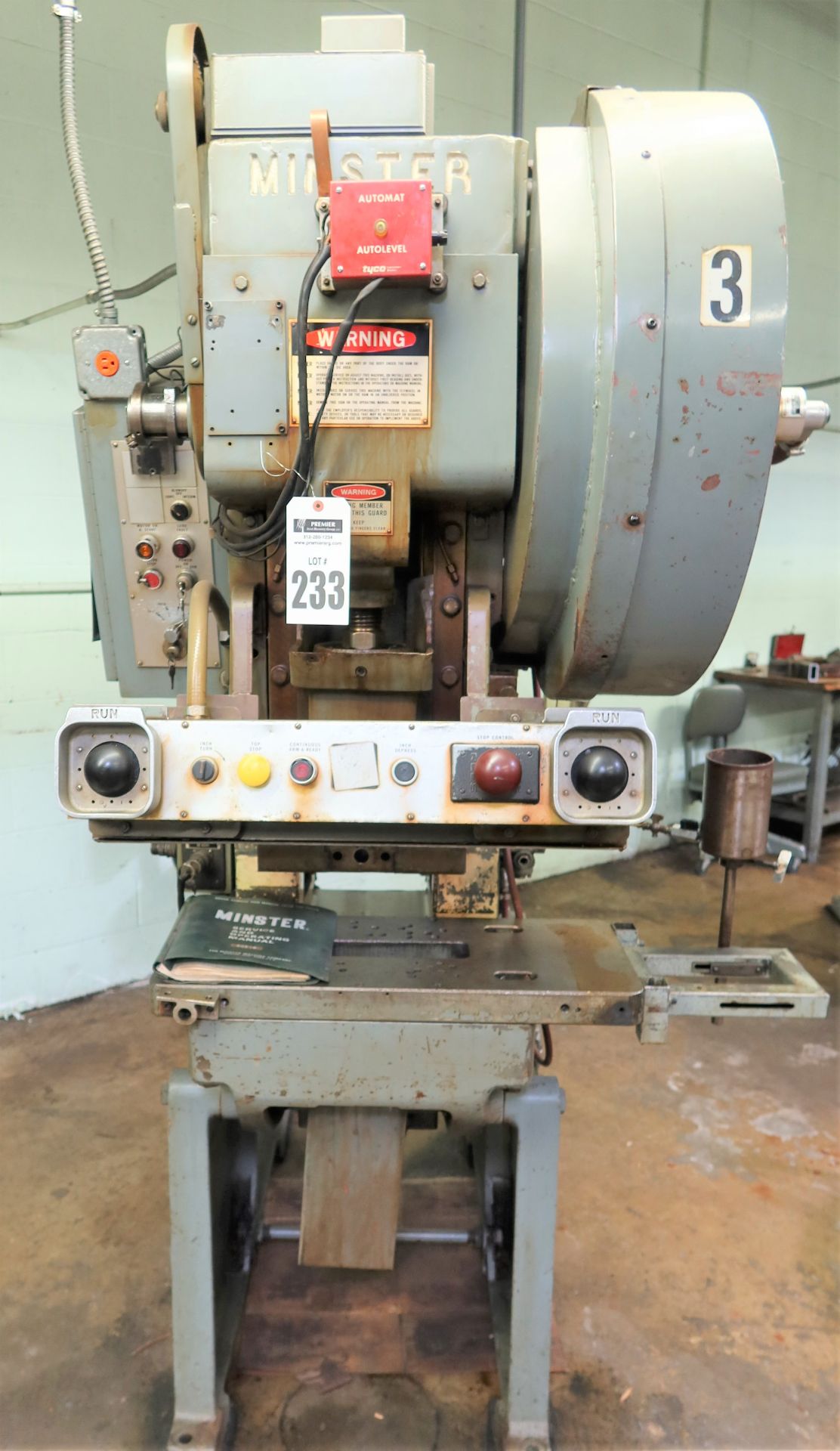 22 Ton Minster #3 high Speed OBI Press, S/N 20815 - Image 9 of 9